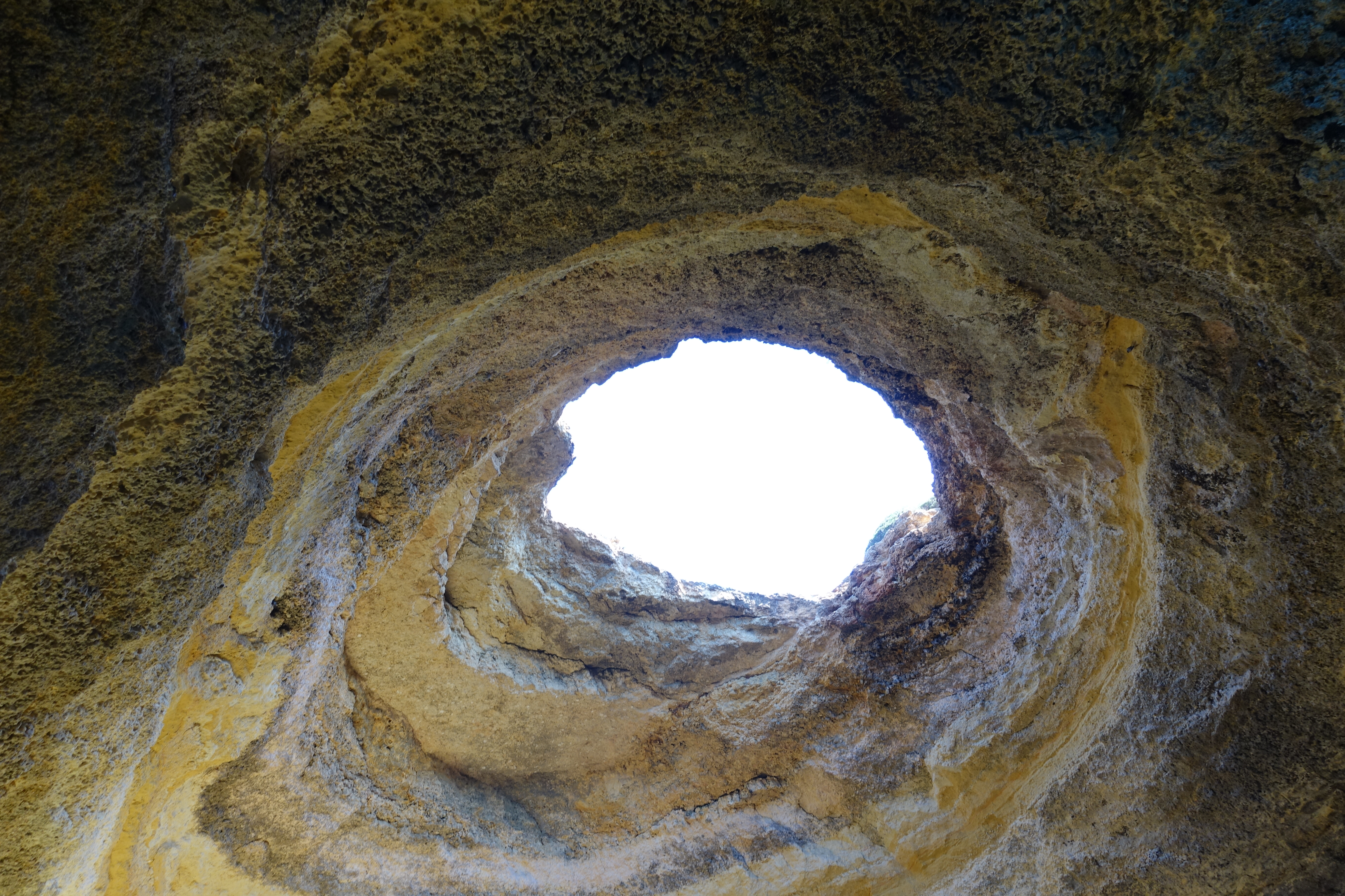 Inside the Benagil Cave sea grotto, Algarve Portugal