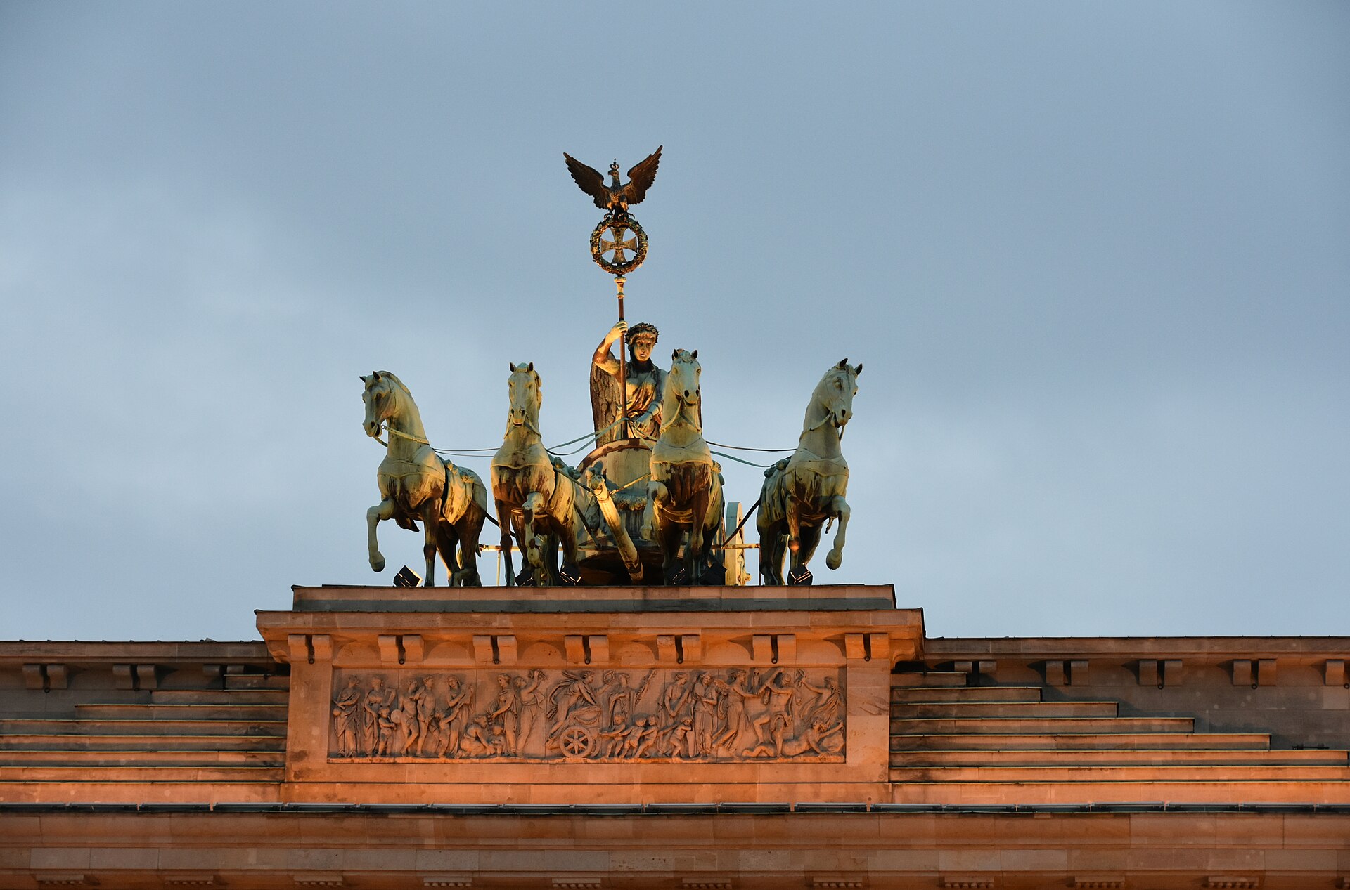 Brandenburg Gate in Berlin at dusk