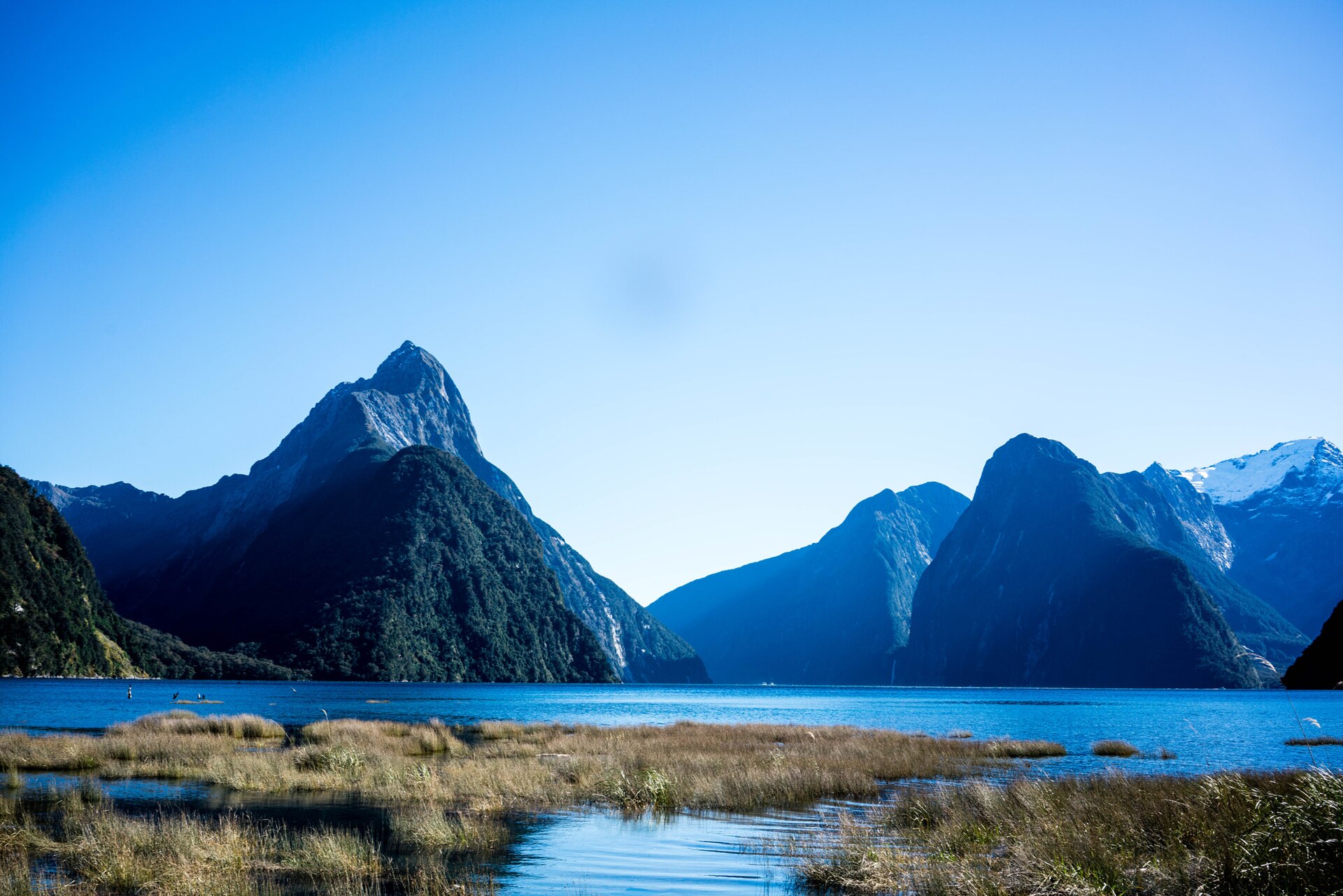 Mitre Peak over Milford Sound