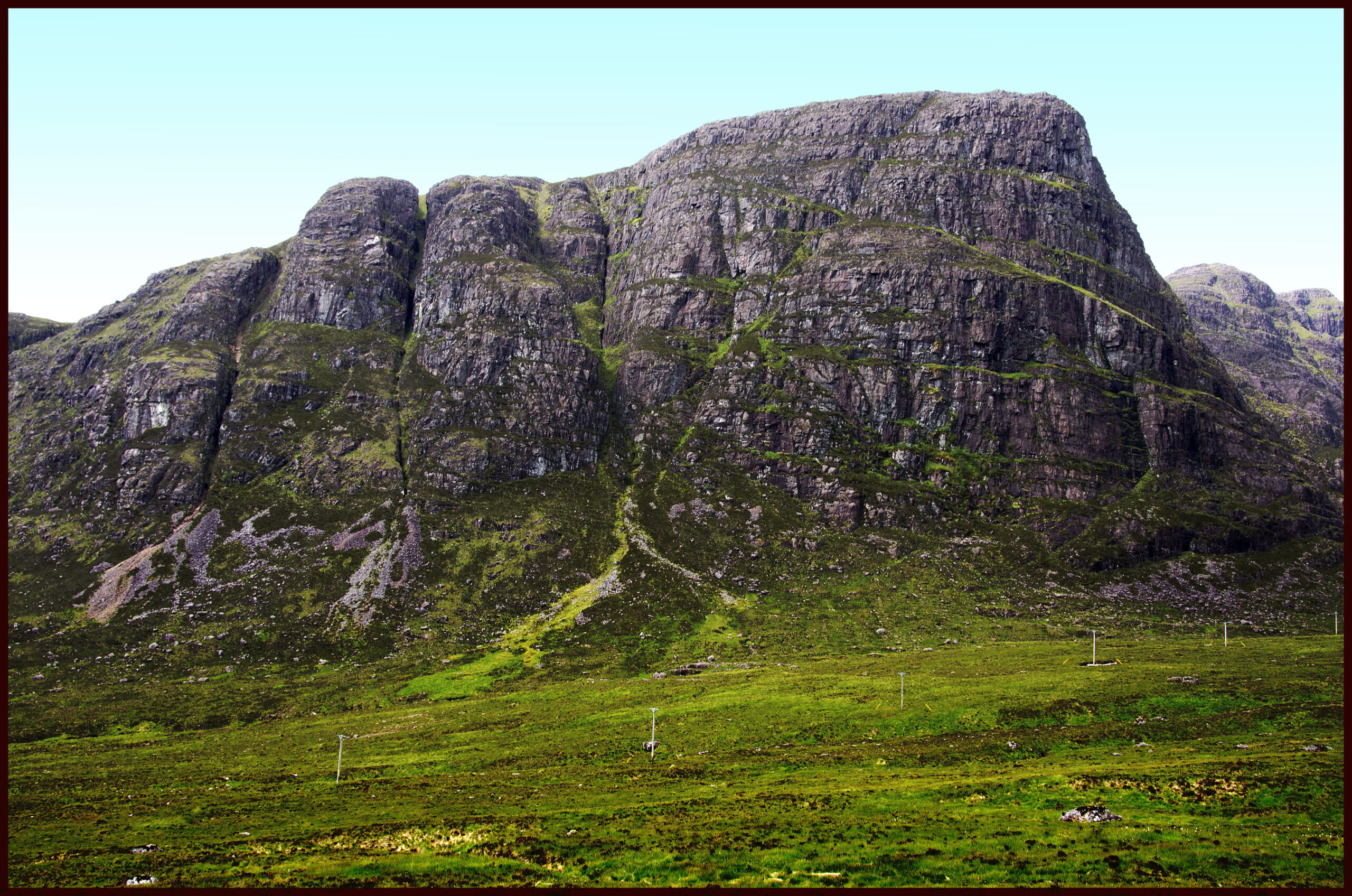 The winding single-track road of the Bealach na Ba mountain pass