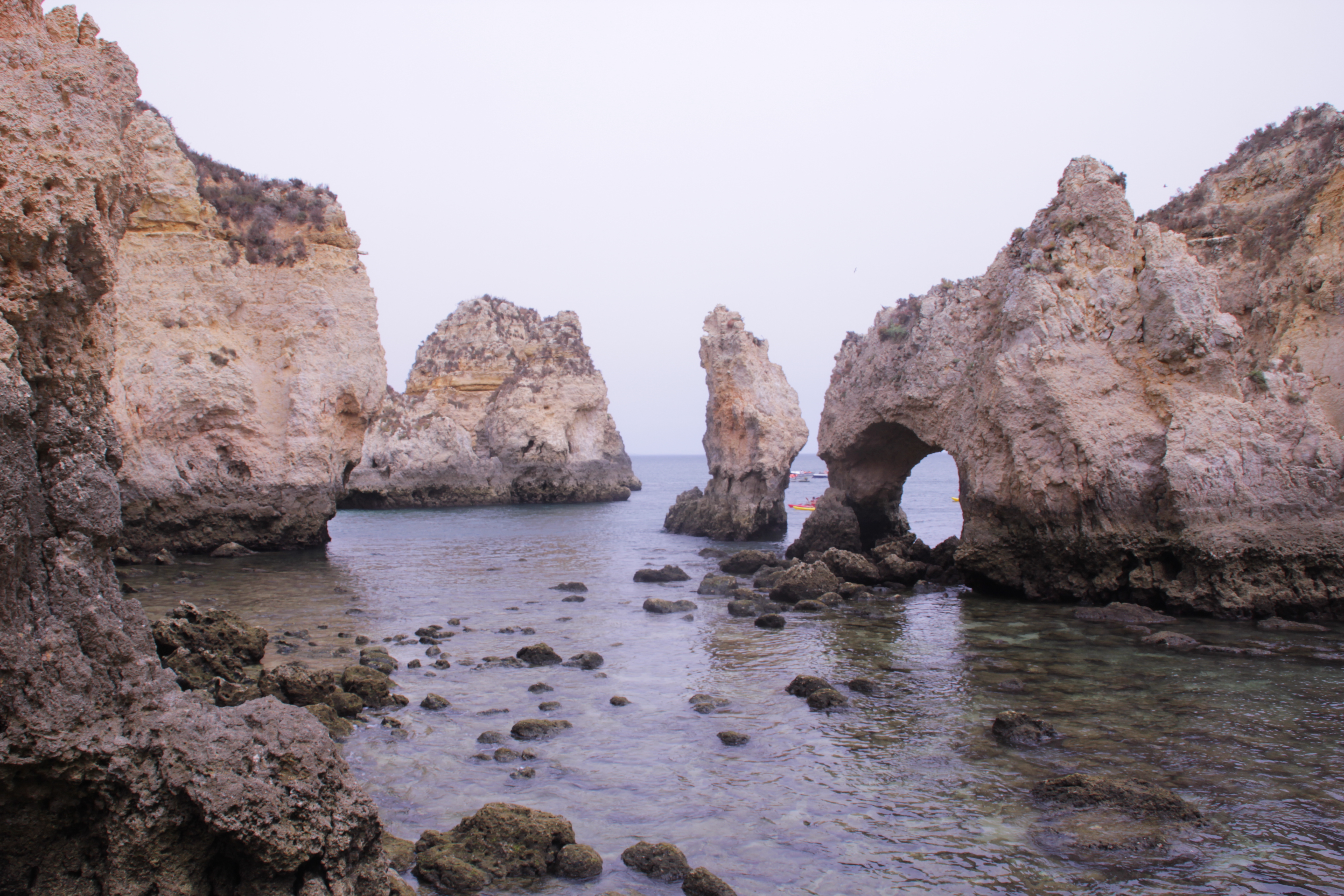 Ponta da Piedade sandstone cliffs and sea arches near Lagos, Algarve