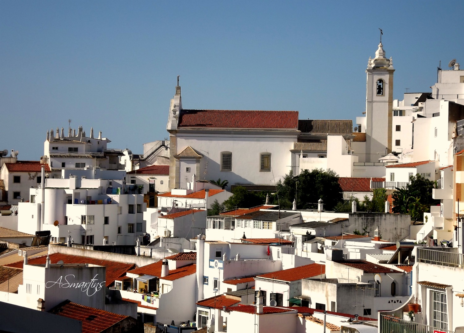 Albufeira old town and beach, Algarve Portugal