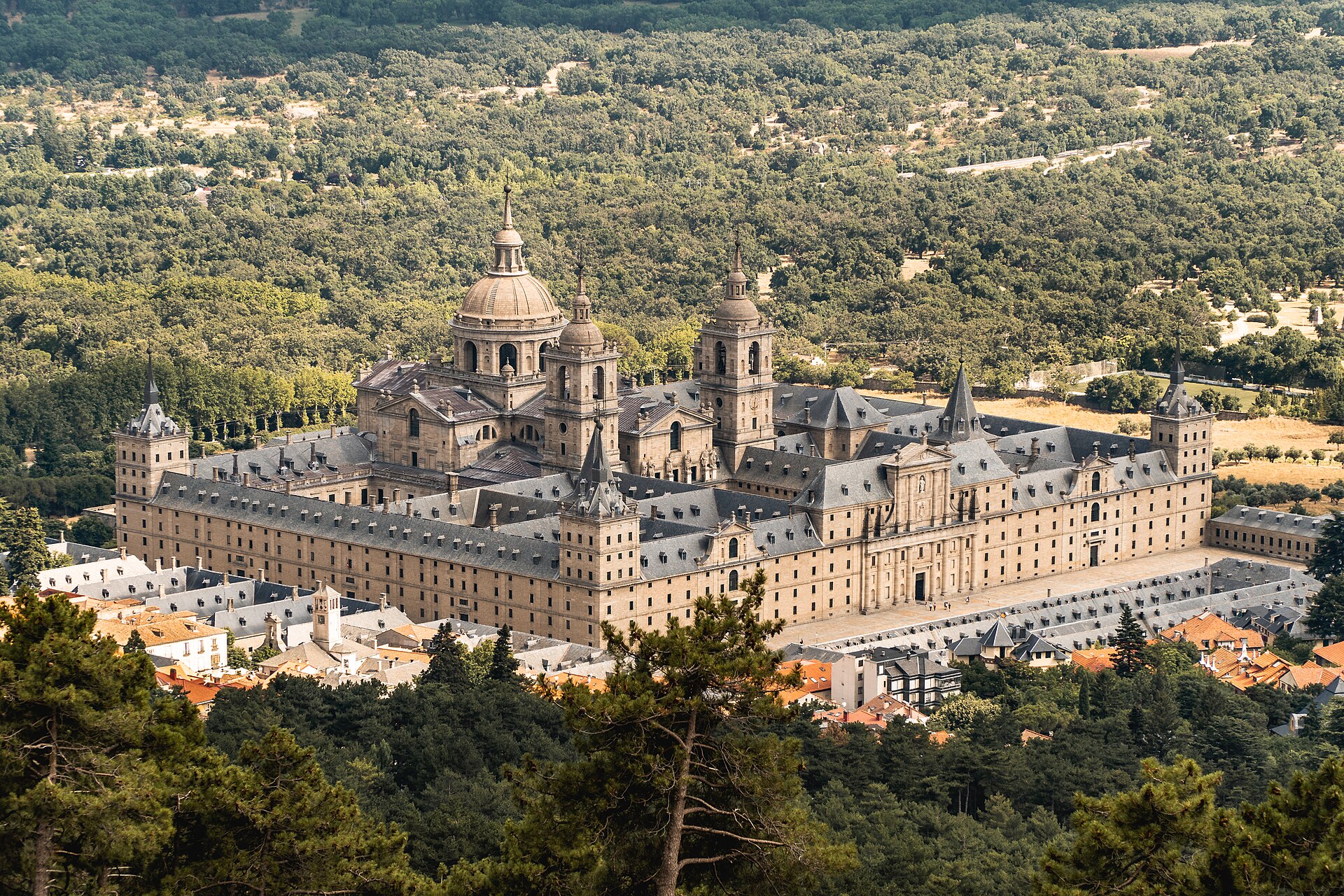 The monastery-palace of El Escorial in the Guadarrama foothills