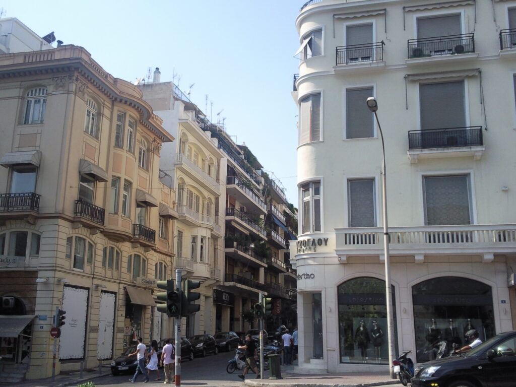 Kolonaki main avenue, the upscale shopping district of Athens