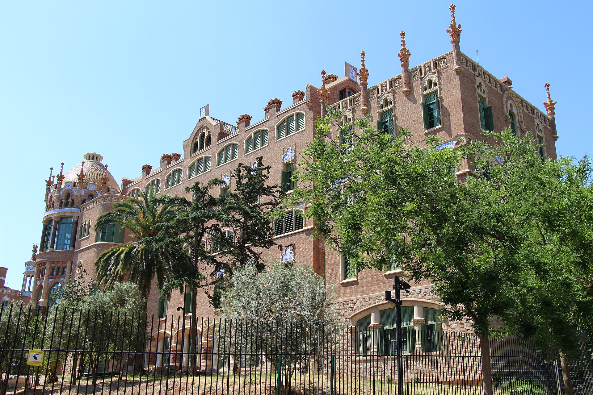 Modernist pavilion of the Recinte Modernista de Sant Pau in Barcelona