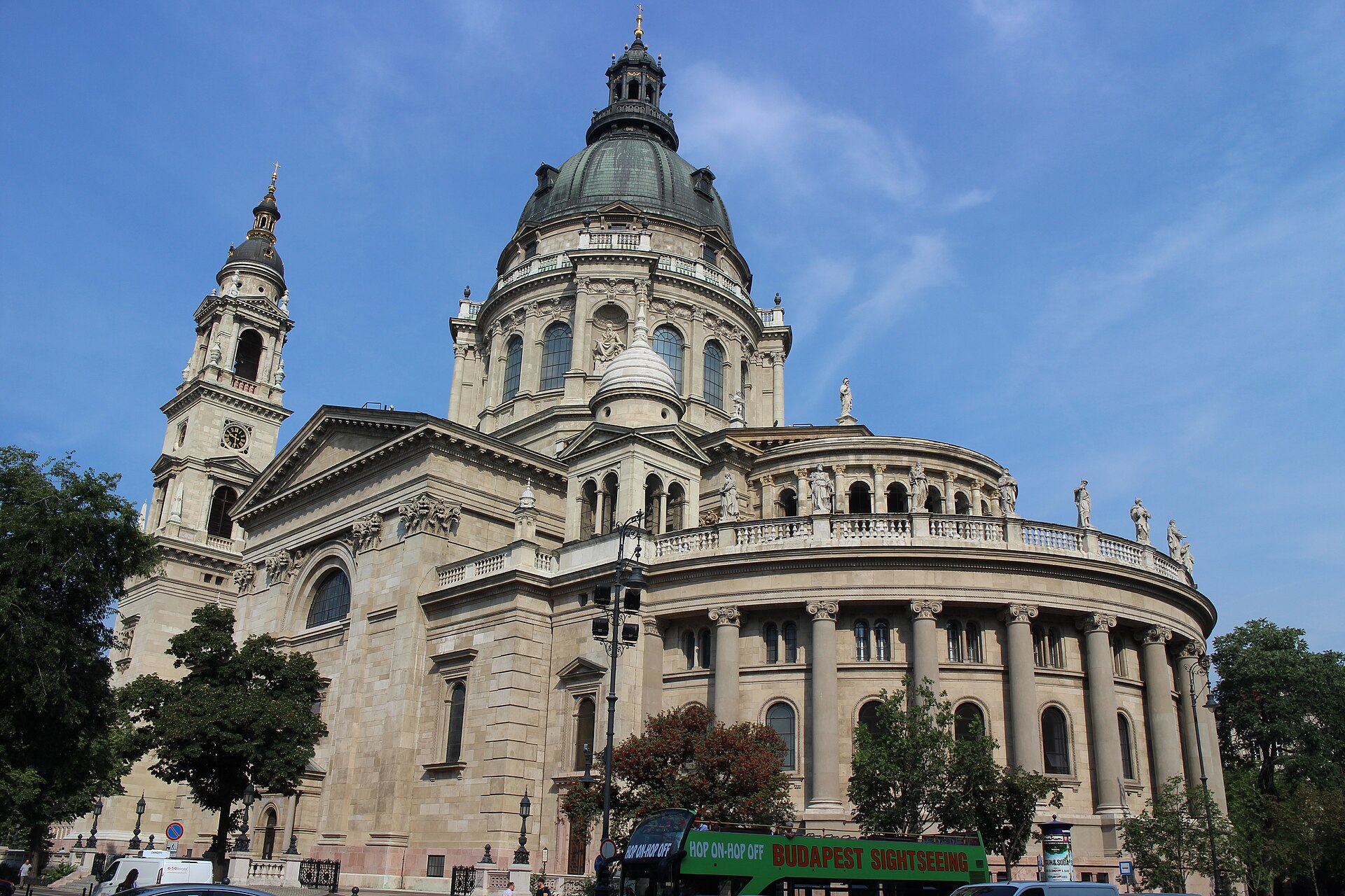 Budapest 3-day itinerary: St. Stephen's Basilica dome and towers in Pest