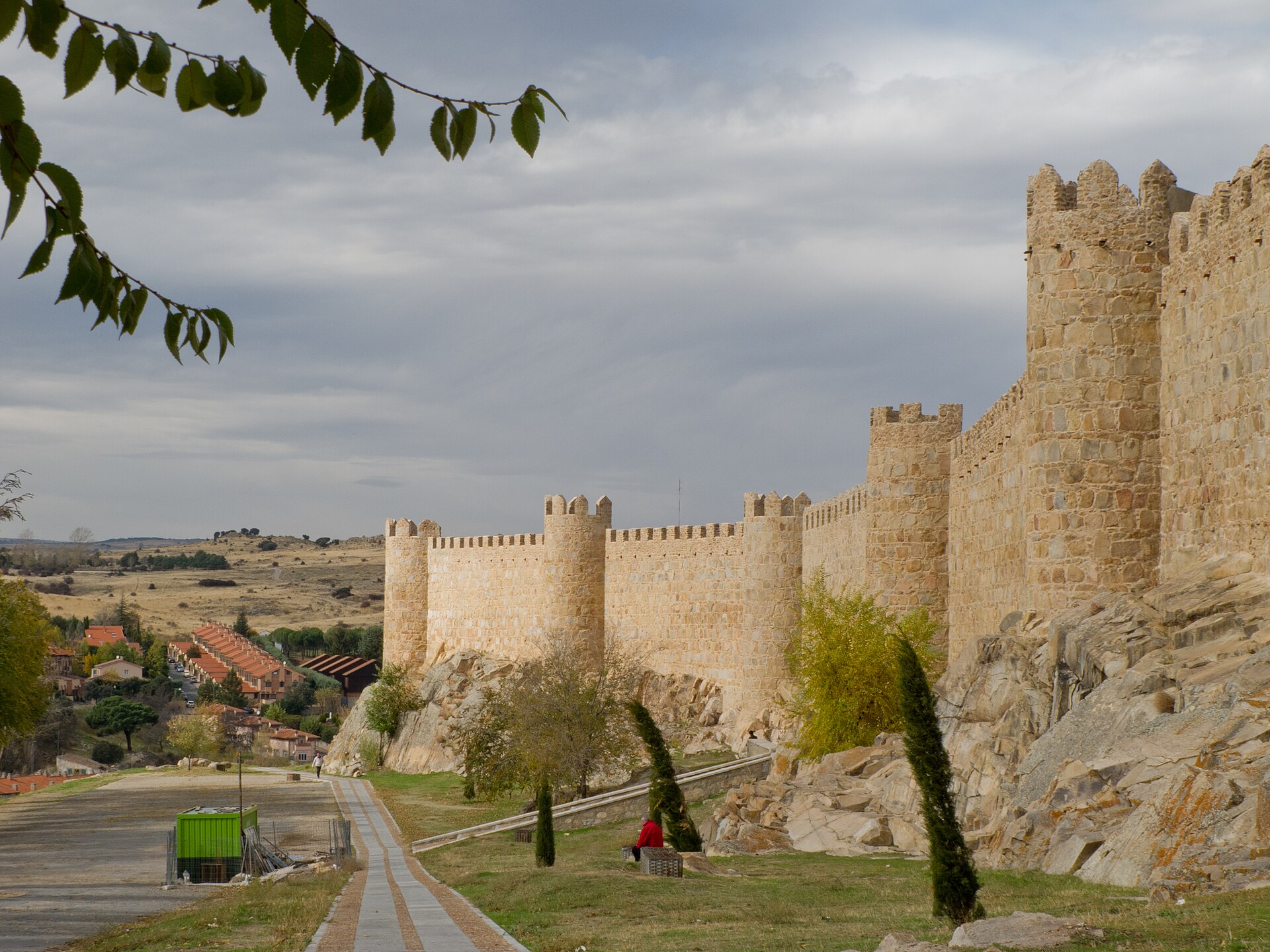 The preserved medieval walls of Ávila, Spain
