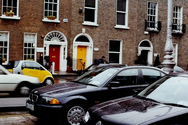 Georgian terraced houses near Merrion Square Dublin