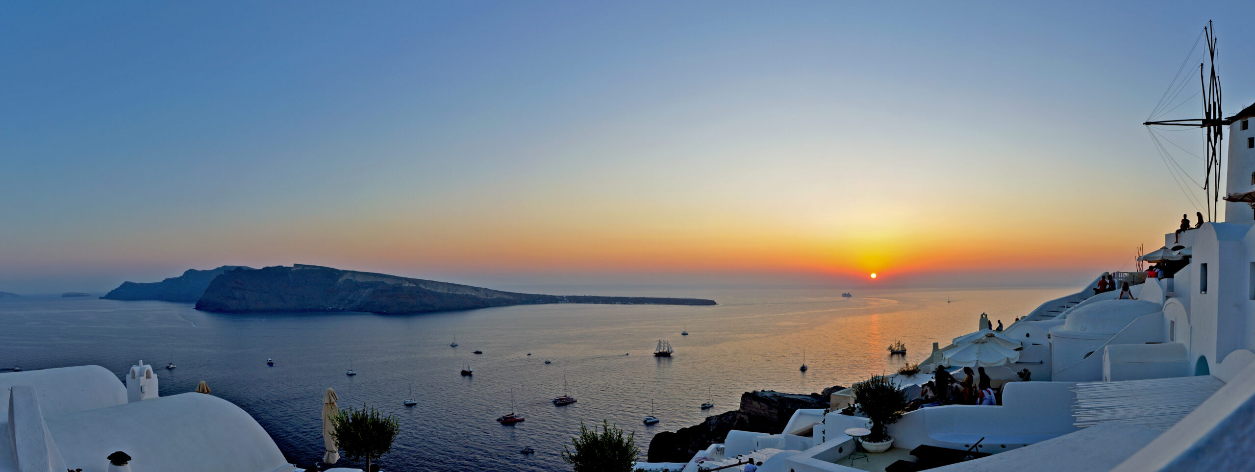 Sunset over Oia, Santorini