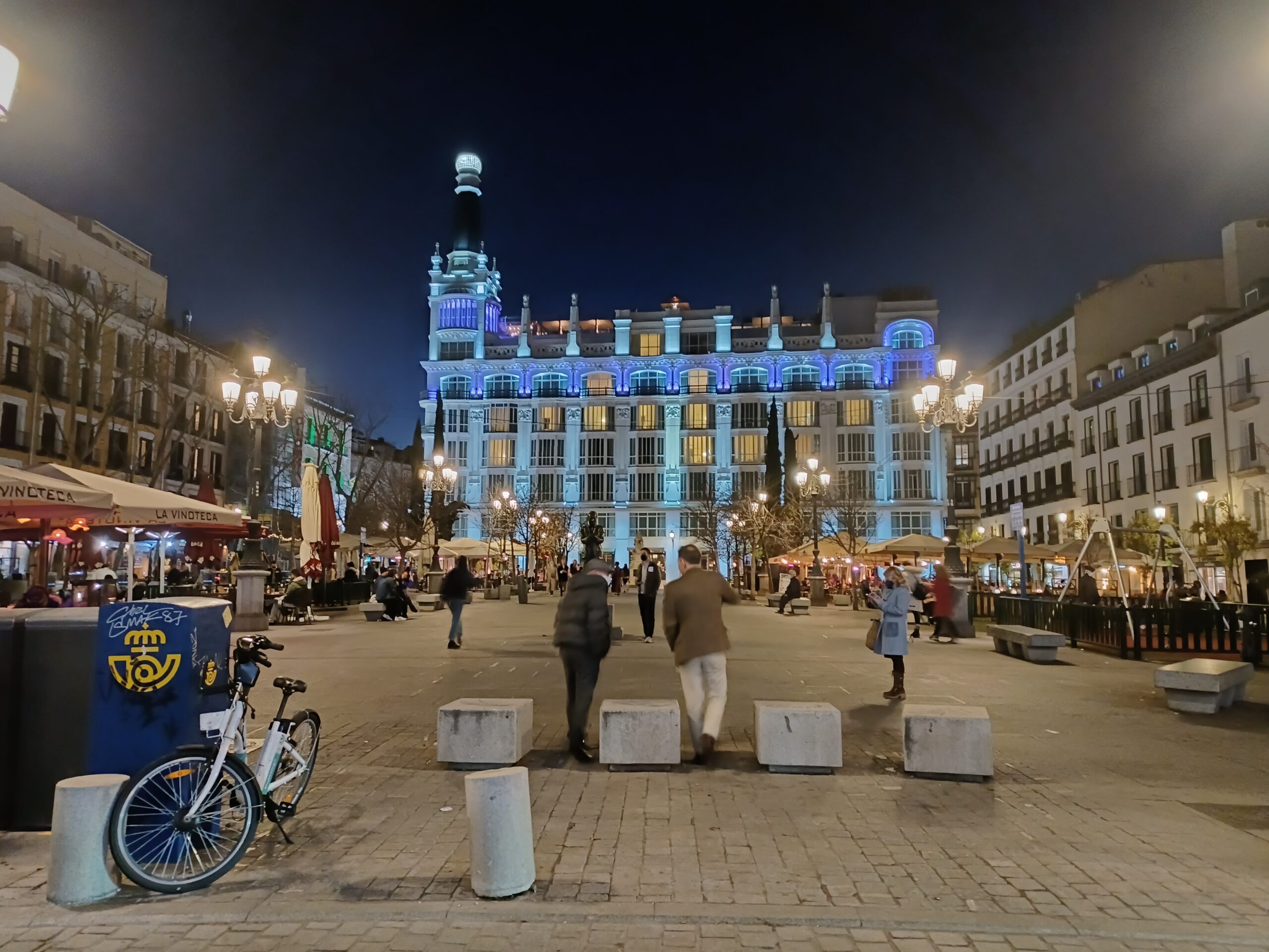 Plaza de Santa Ana with historic buildings in Madrid's literary quarter