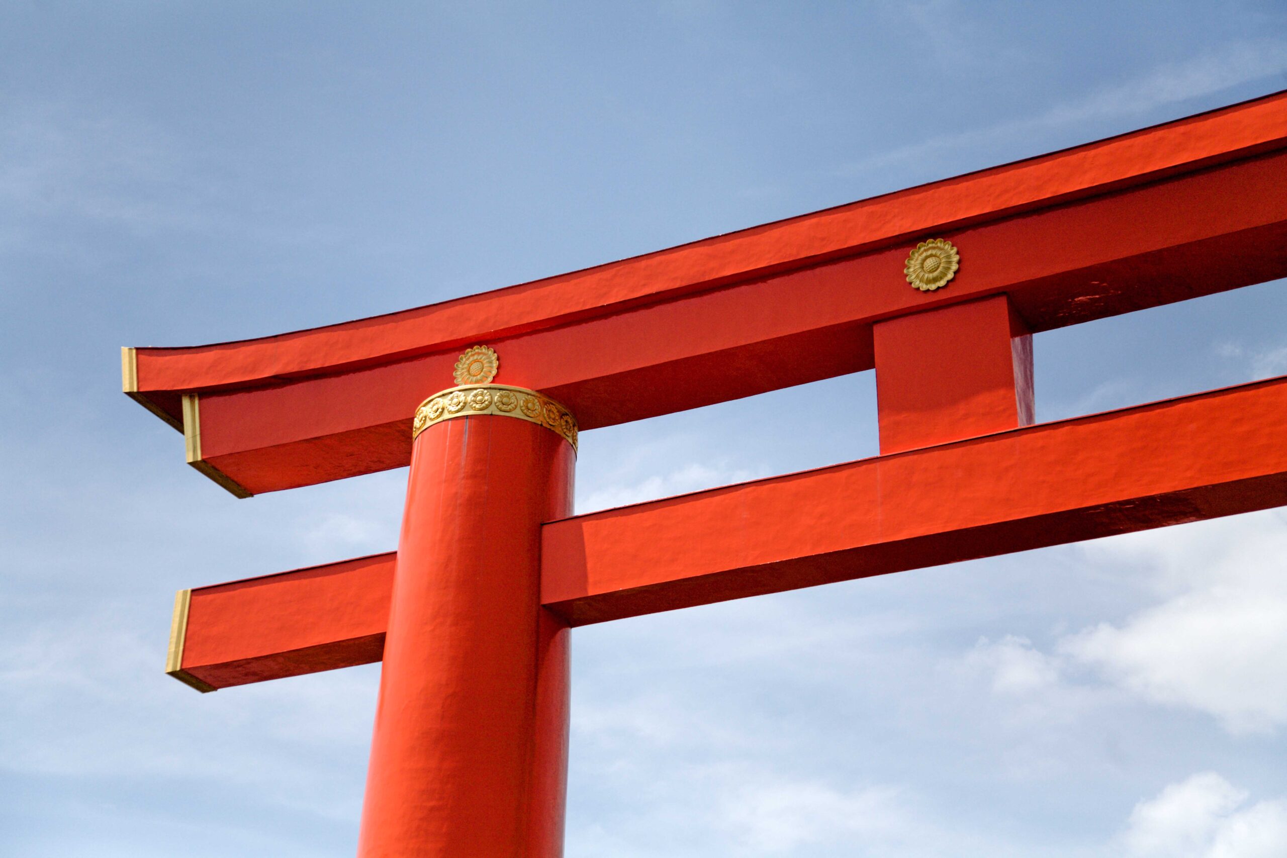 The great torii gate of Heian Shrine, Kyoto