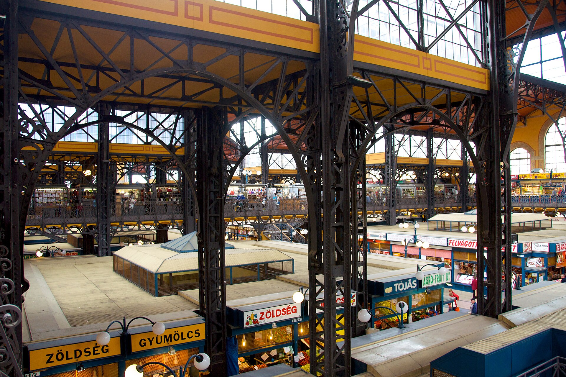 Budapest 3-day itinerary: inside the Great Market Hall food stalls