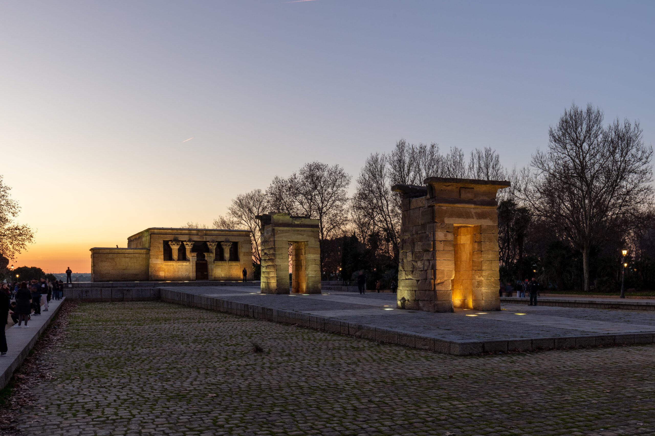 Temple of Debod at sunset in Madrid