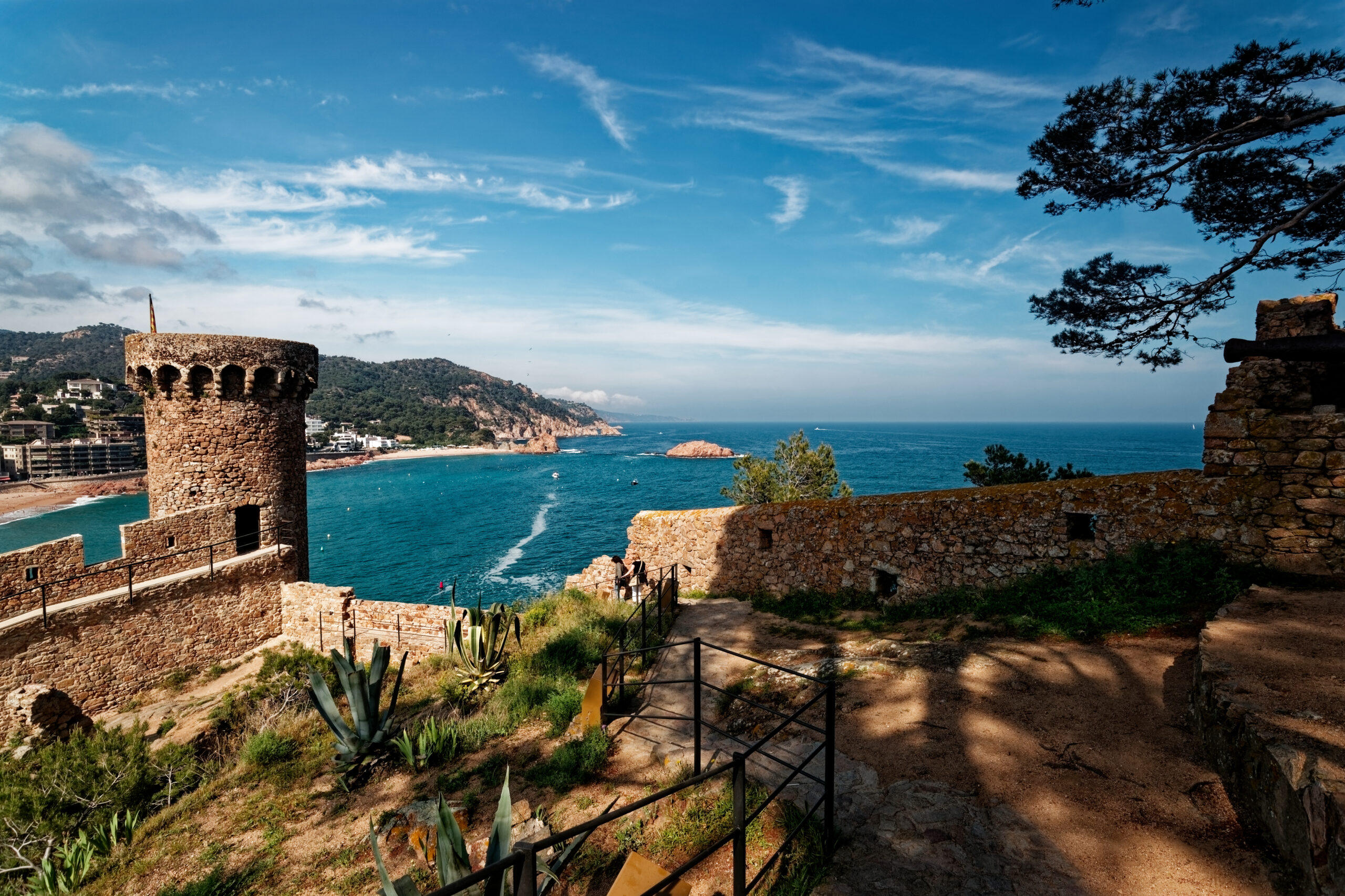 The walled old town of Tossa de Mar on the Costa Brava