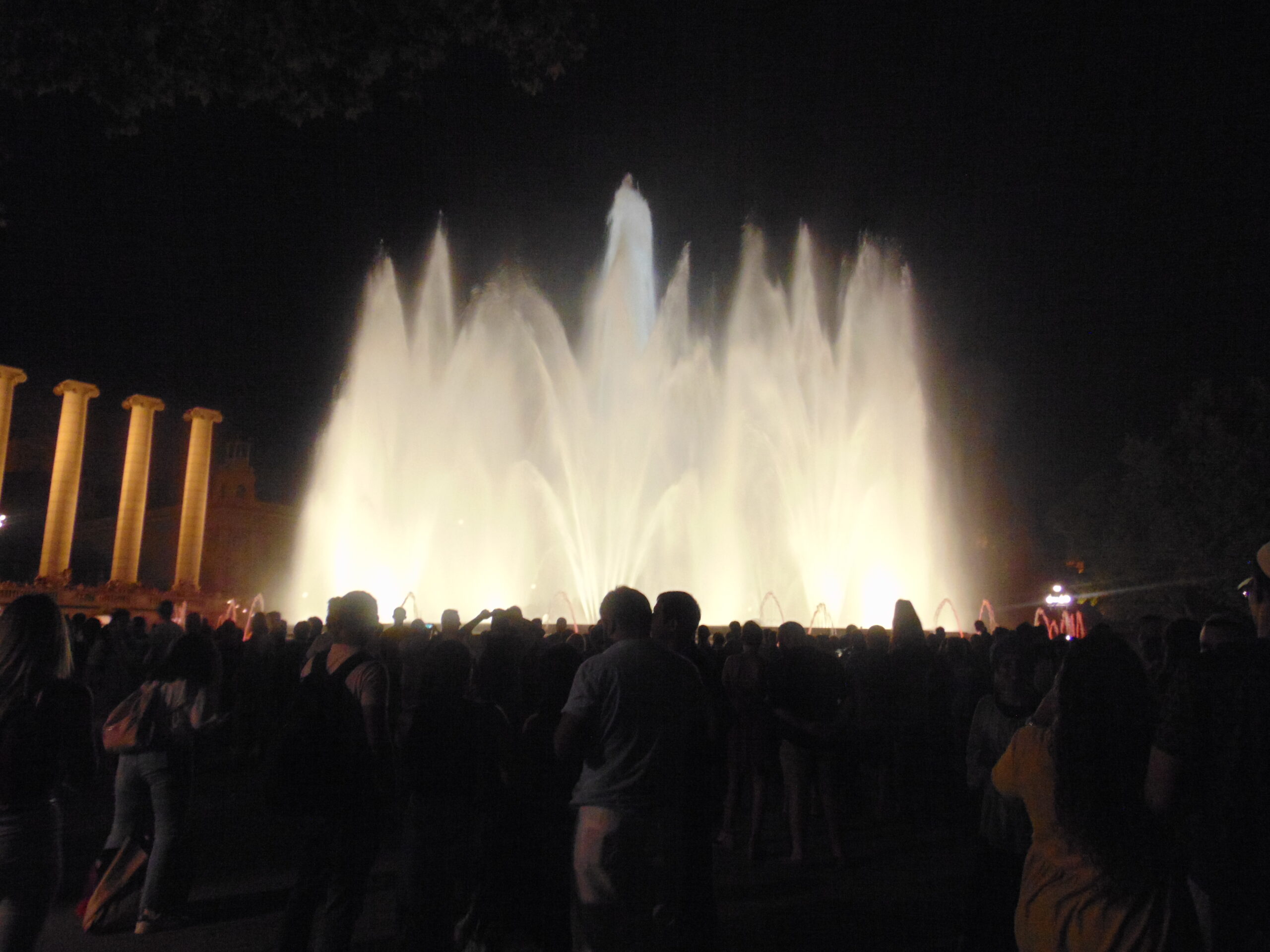 The Magic Fountain of Montjuïc at night.