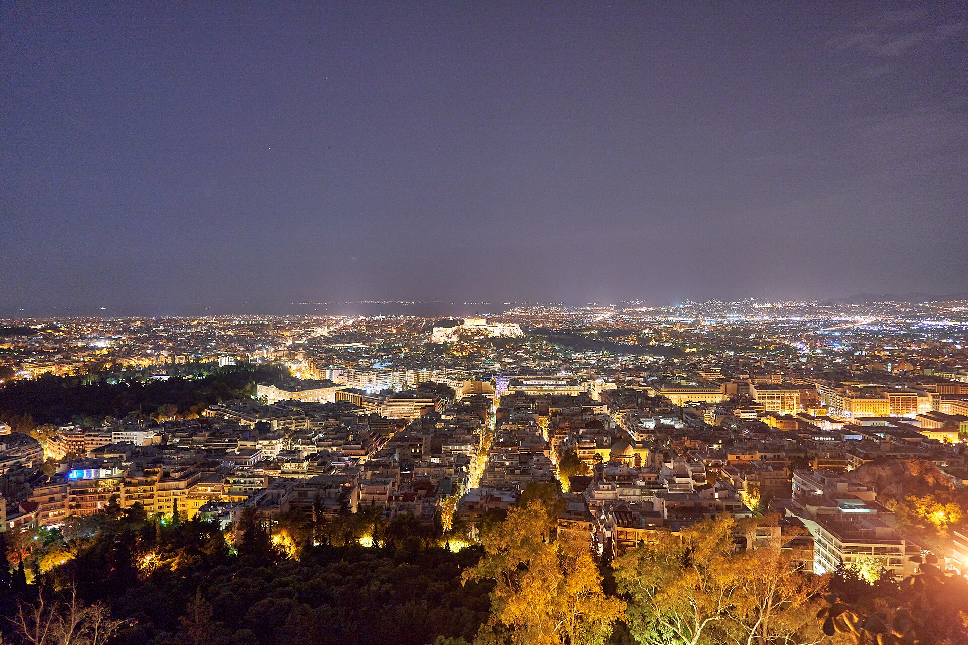 Athens itinerary day 2: panoramic view from Mount Lycabettus
