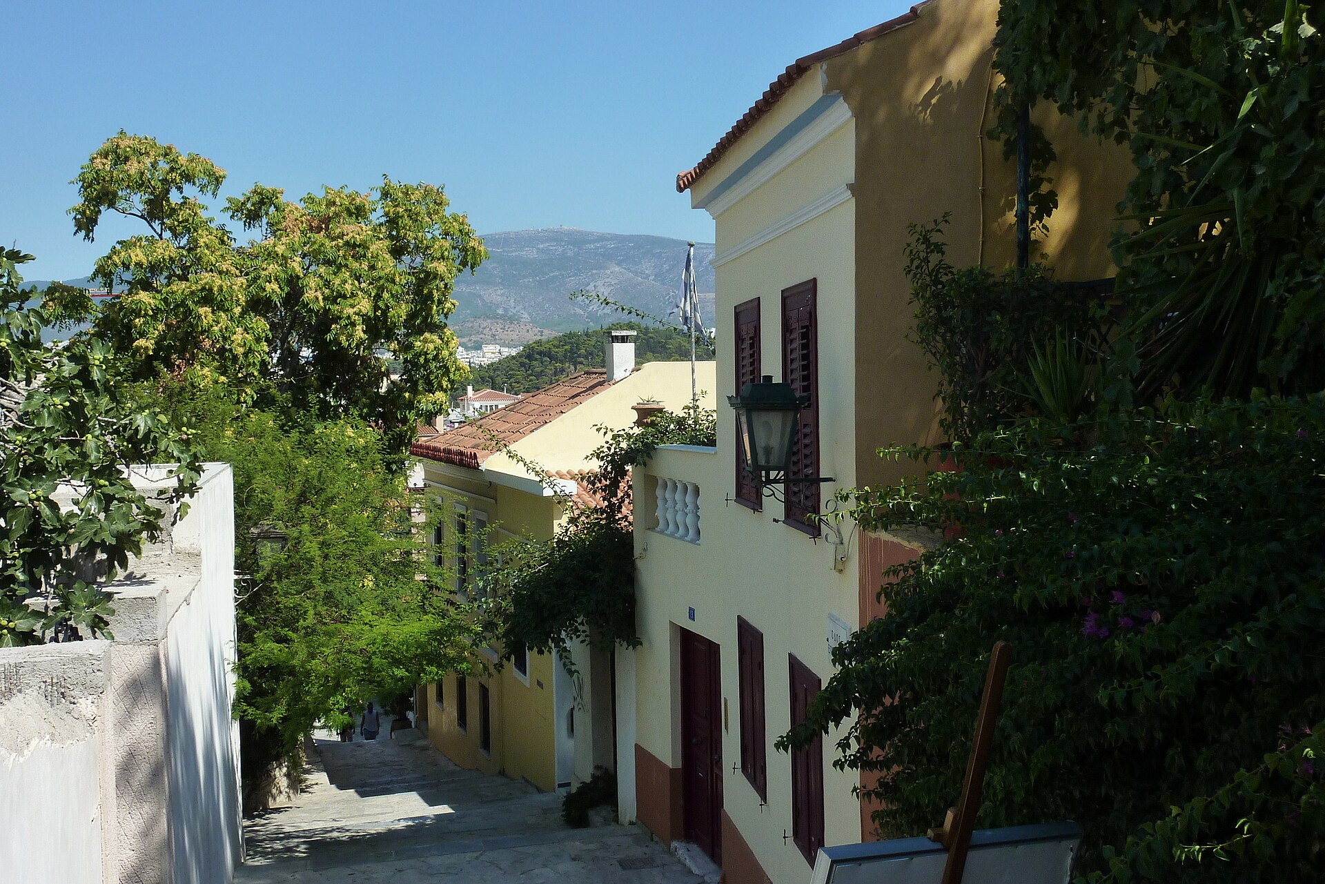 Athens 3 day itinerary: a quiet street in the Plaka neighborhood
