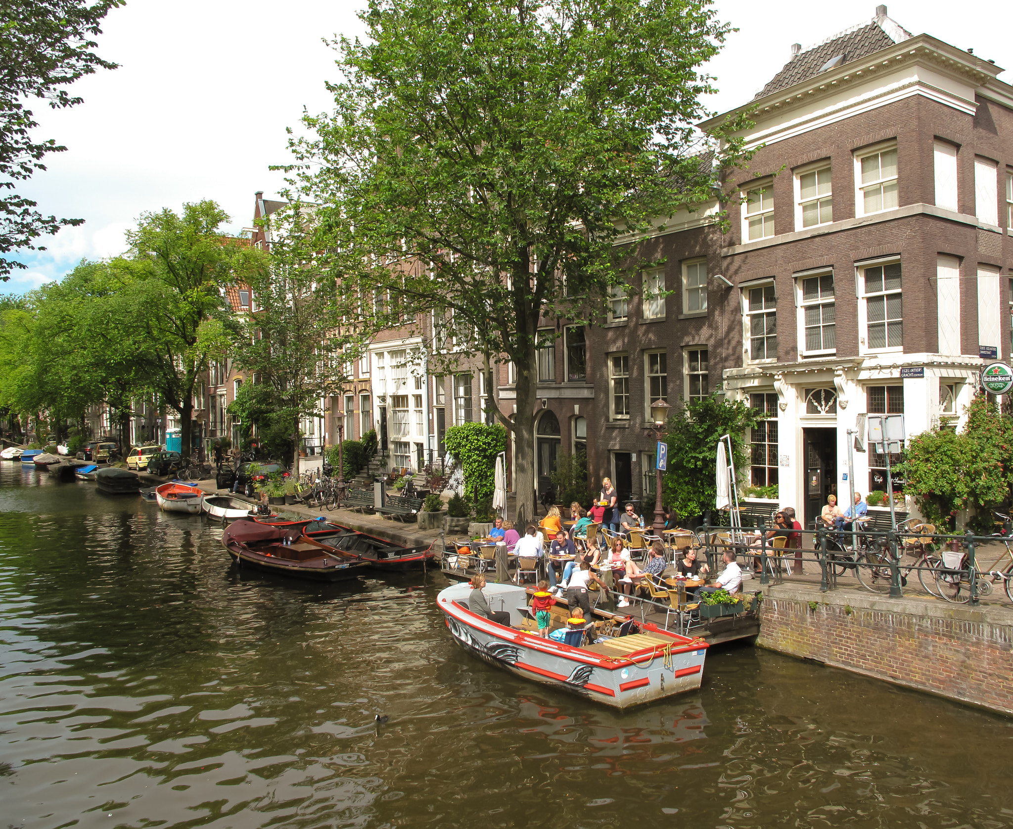 Historic canal and houses in Amsterdam's Jordaan district