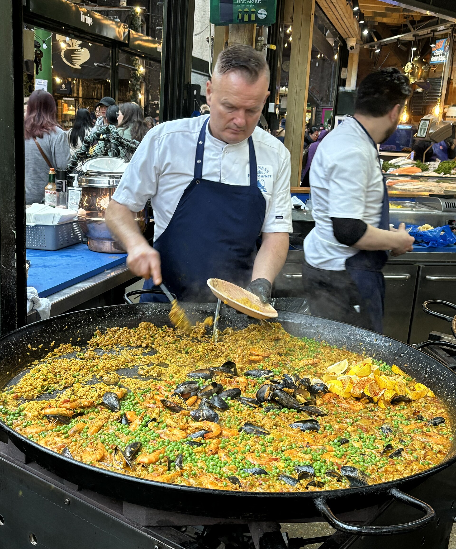 Borough Market food stalls London