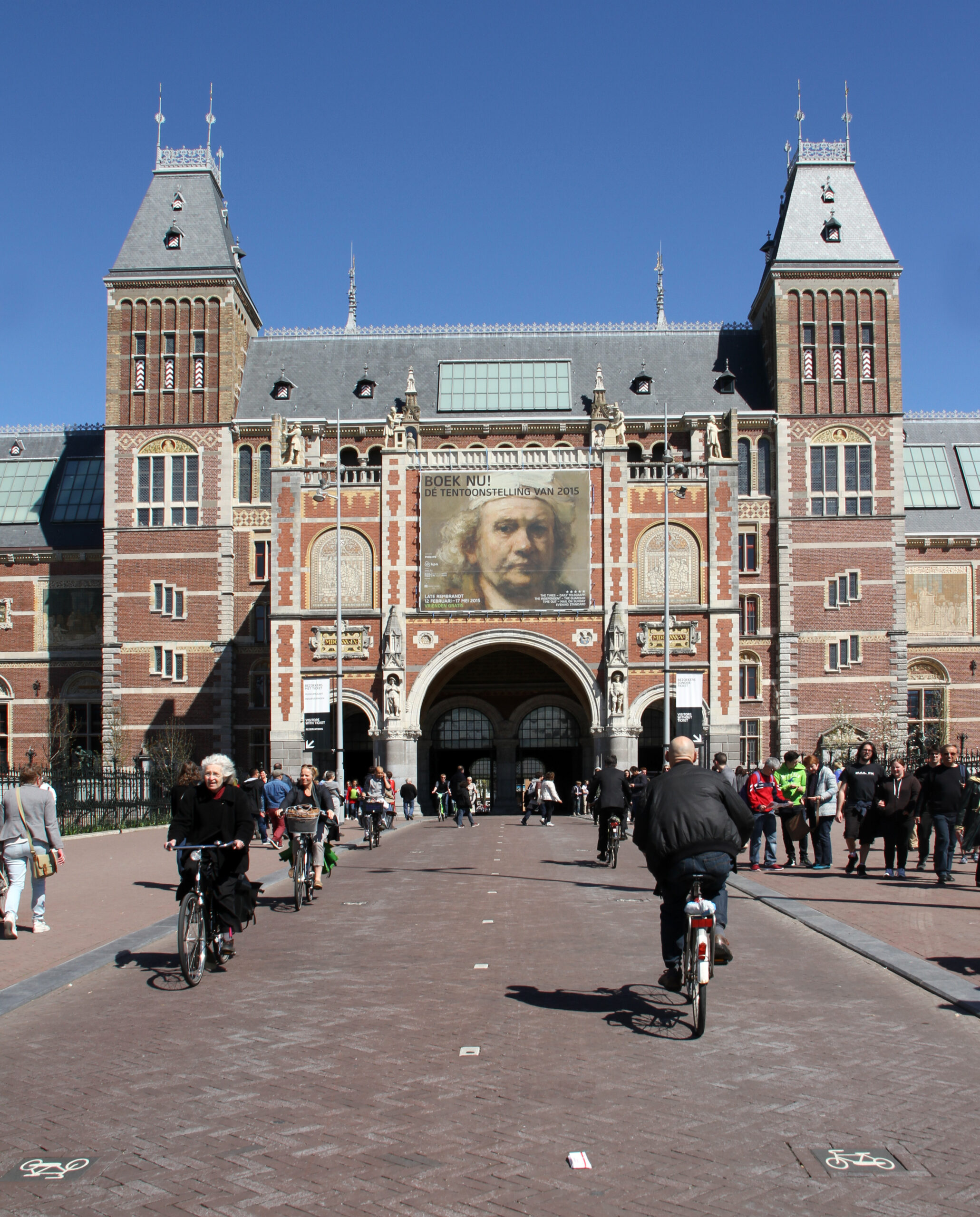 Rijksmuseum facade on Museumplein in Amsterdam