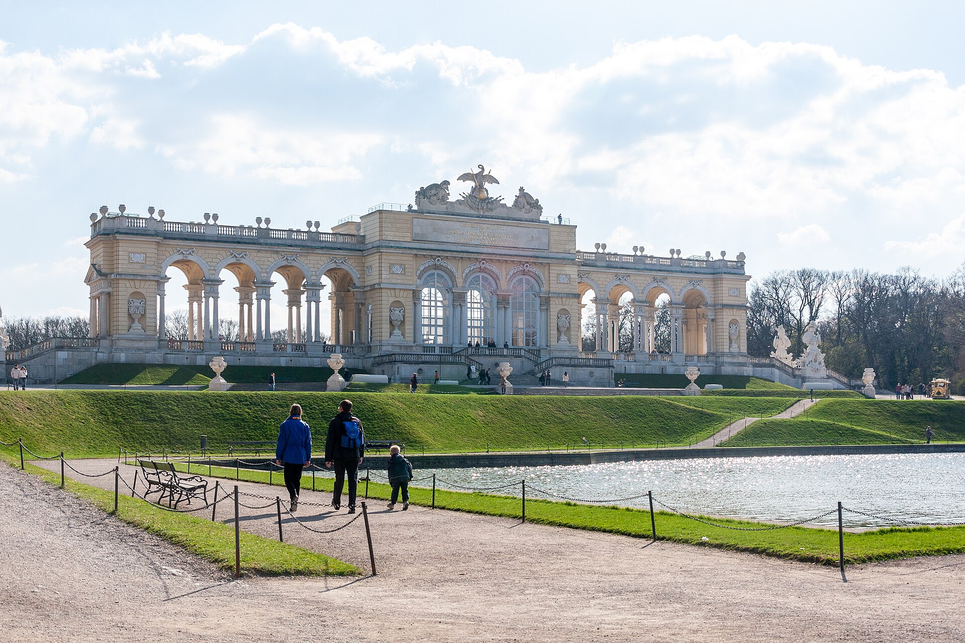 Gloriette pavilion above Schönbrunn Palace gardens in Vienna