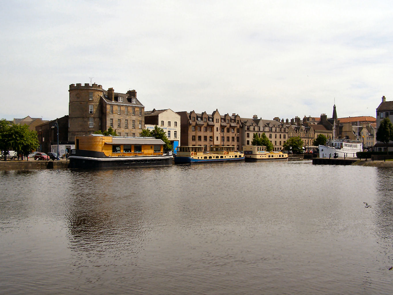 The Shore Leith Edinburgh waterfront with historic buildings