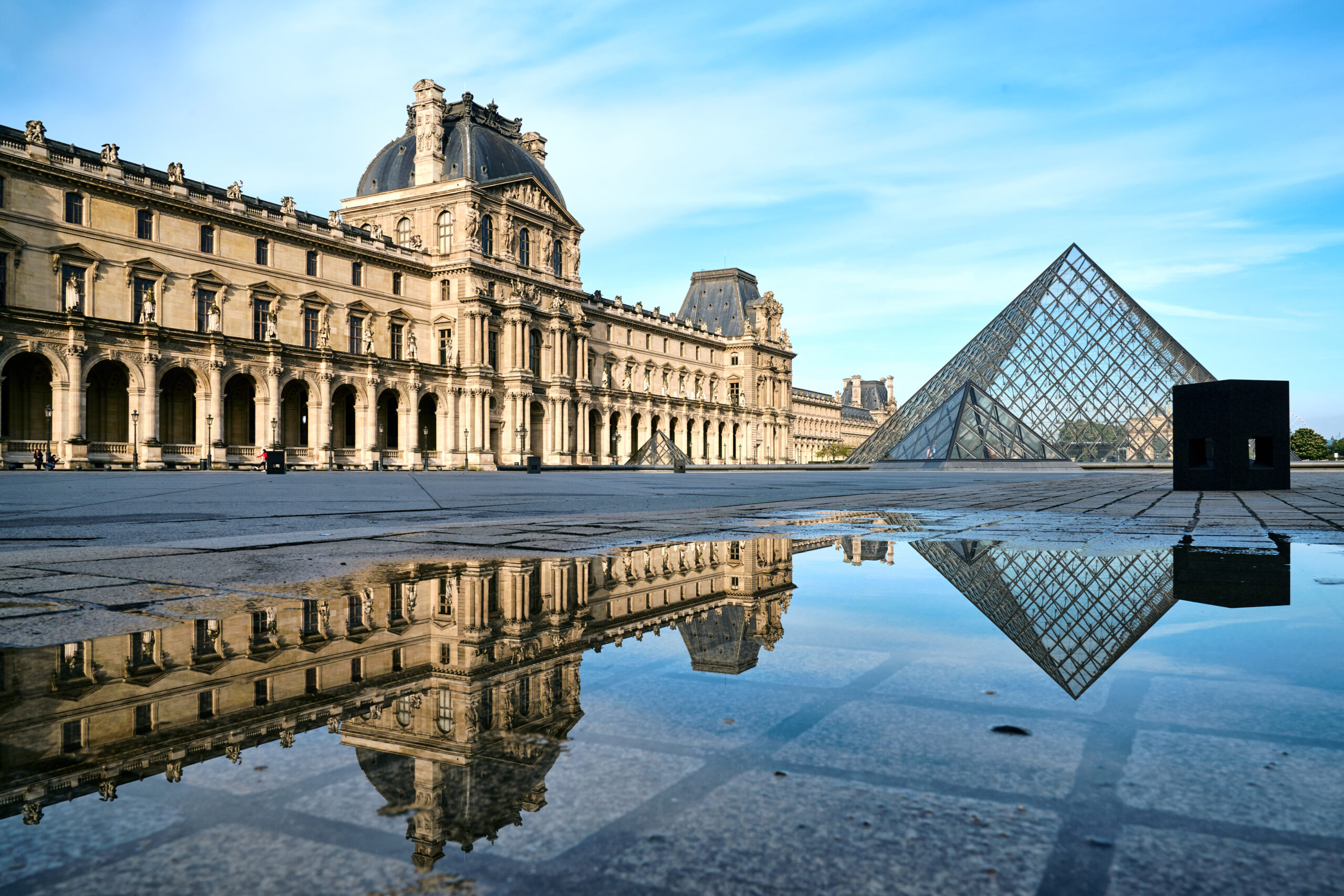 Louvre Pyramid Paris museum courtyard
