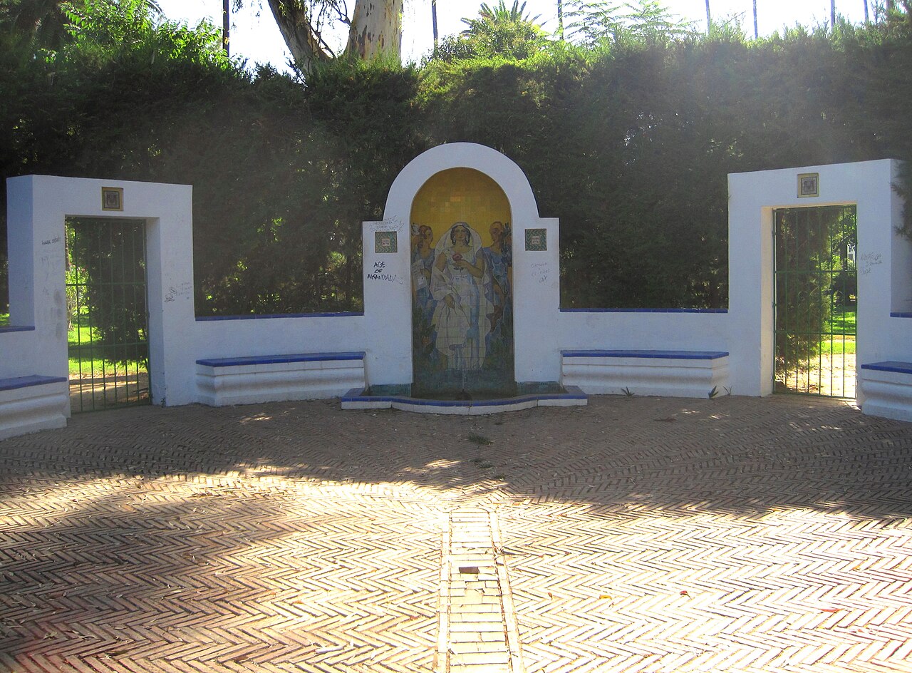 Tiled fountain in María Luisa Park, Seville