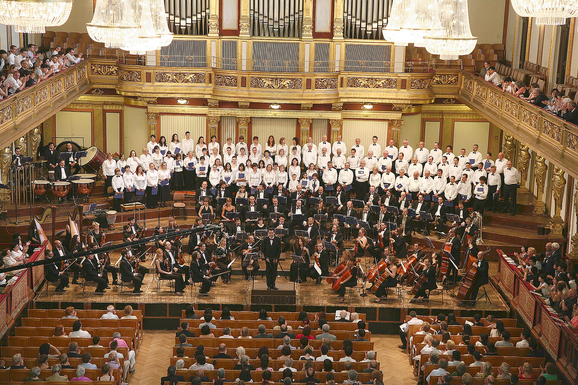 A choir concert at the Musikverein