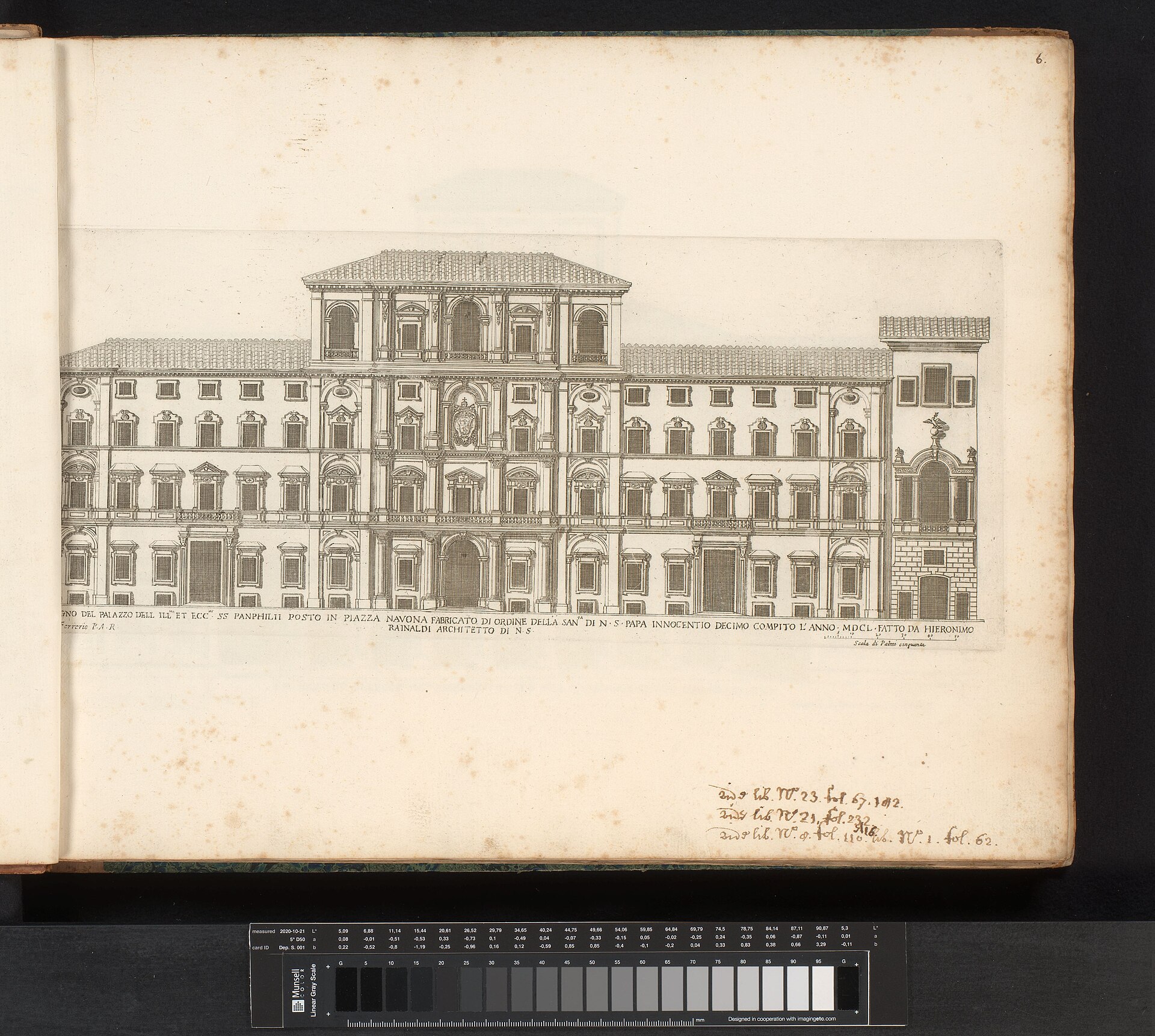 Facade of the Palazzo Doria Pamphilj on Via del Corso in Rome