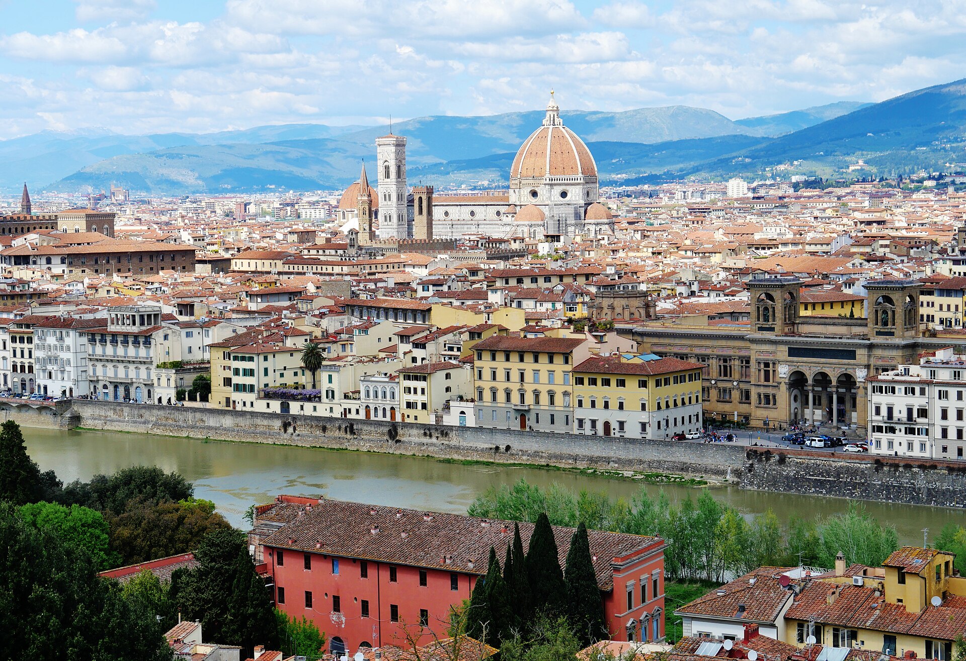 Panoramic view of Florence from Piazzale Michelangelo