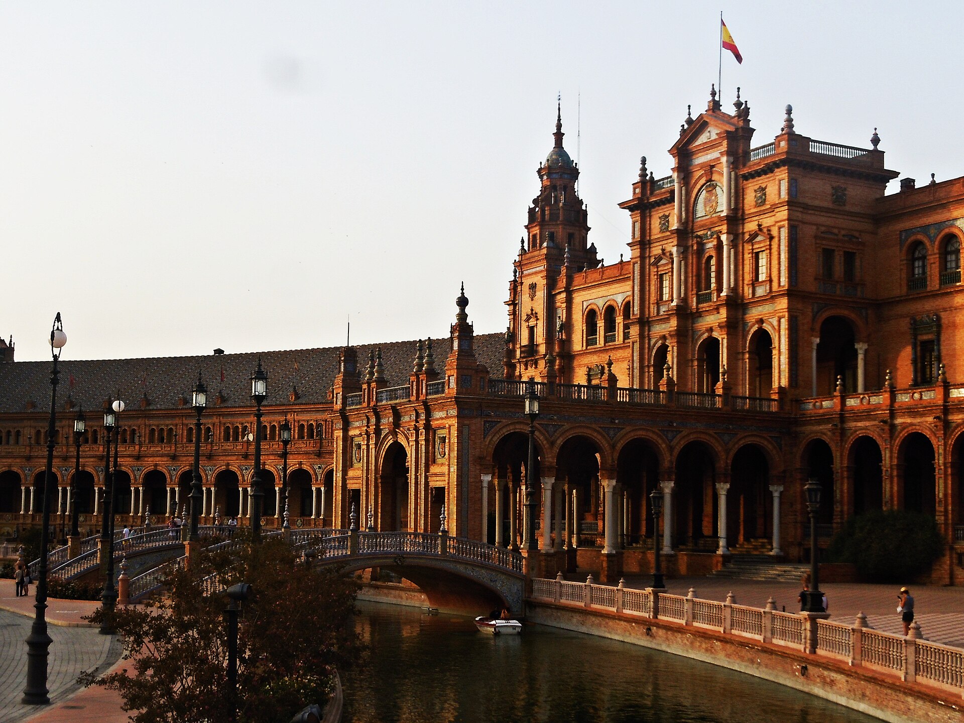 A bridge over the canal at Plaza de España, Seville