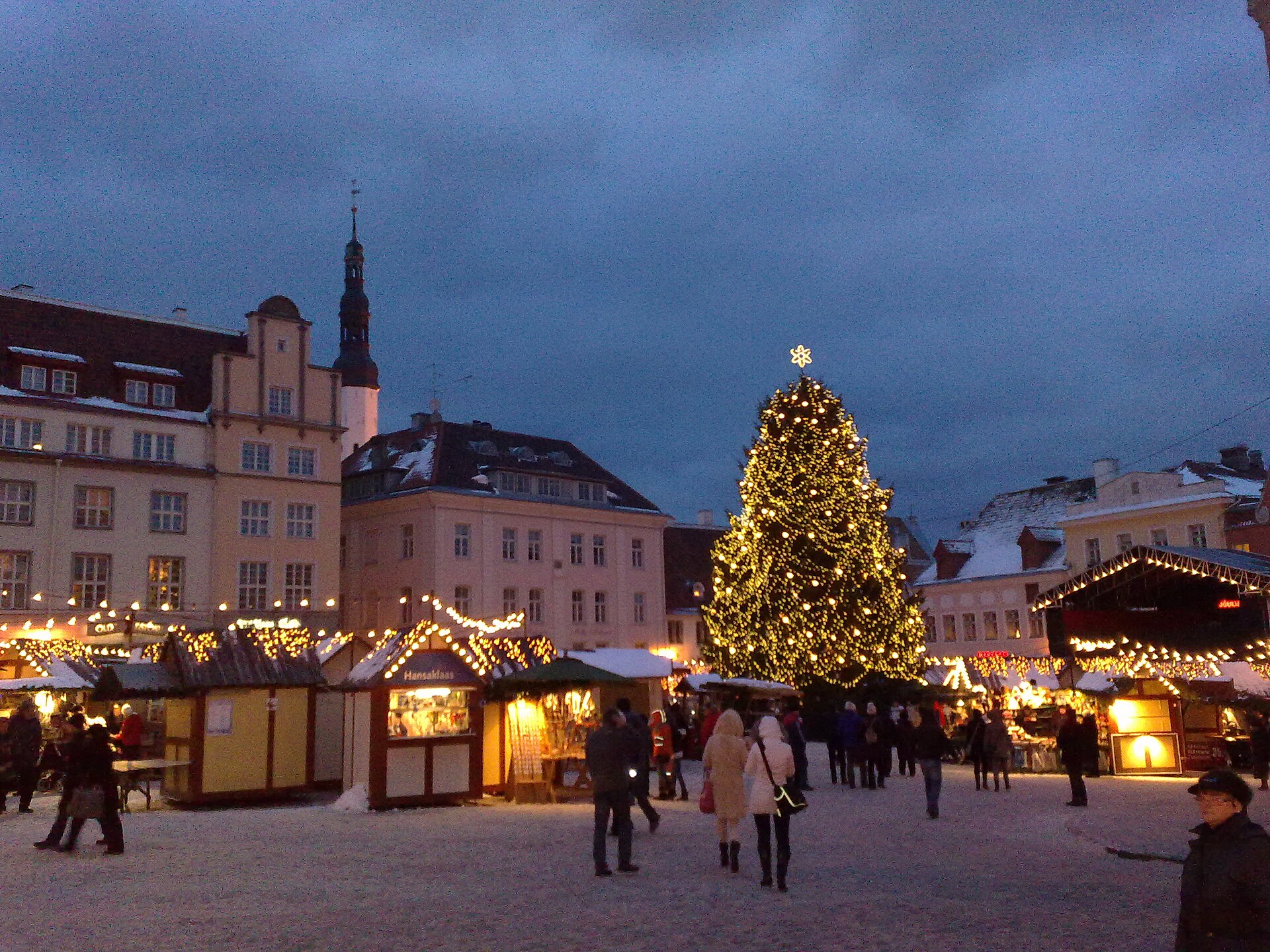 Tallinn Christmas market on the Town Hall Square