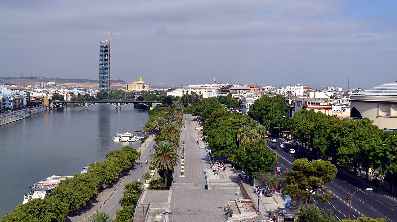 Guadalquivir River in Seville near El Arenal