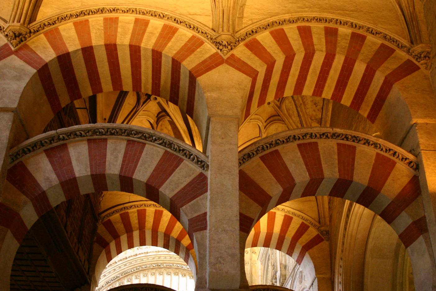 The arches of the Mezquita in Córdoba