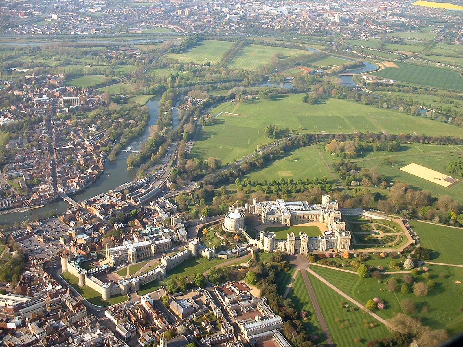 Aerial view of Windsor Castle