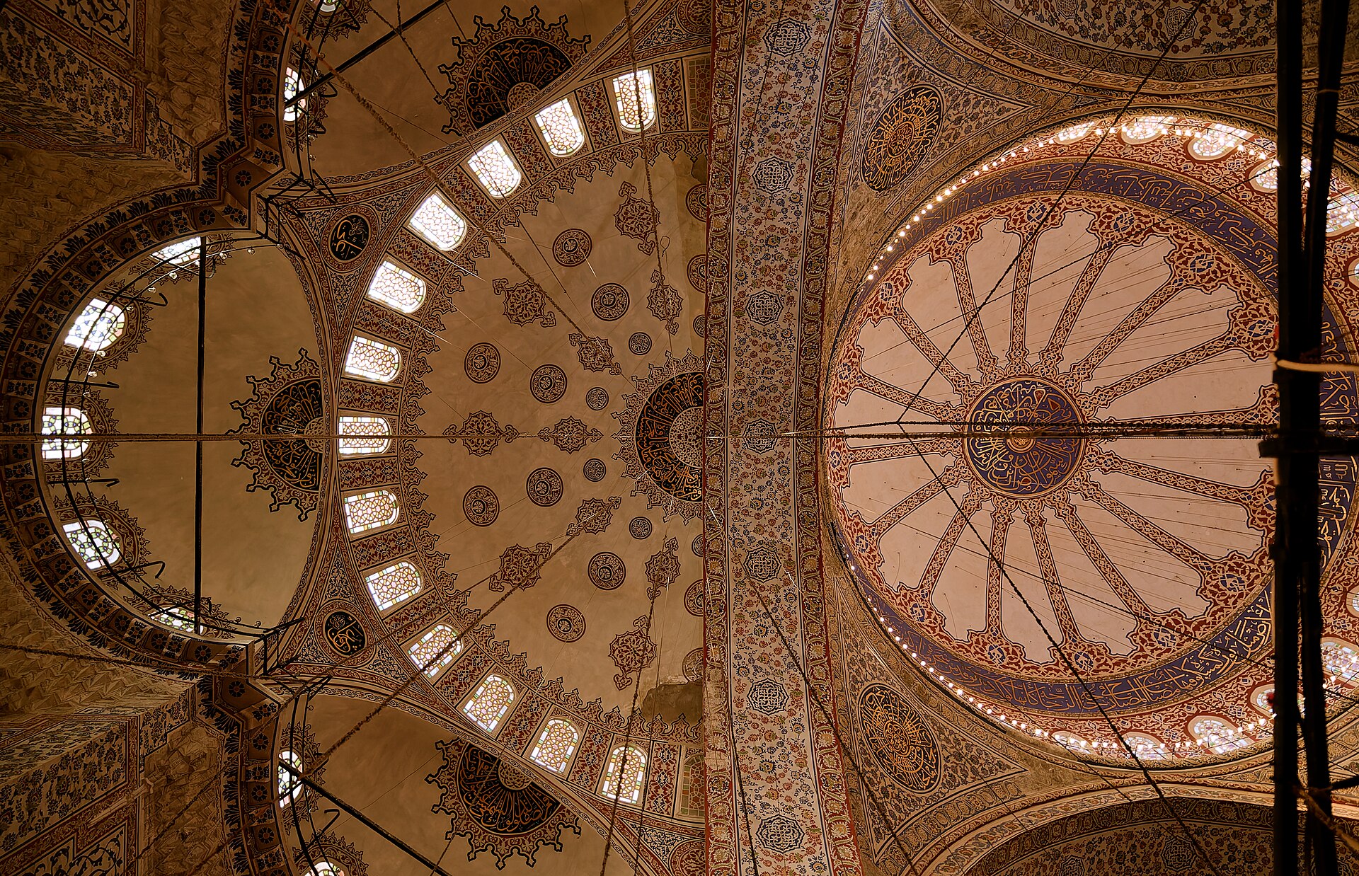 Ceiling of the Sultan Ahmed Mosque (Blue Mosque) in Istanbul