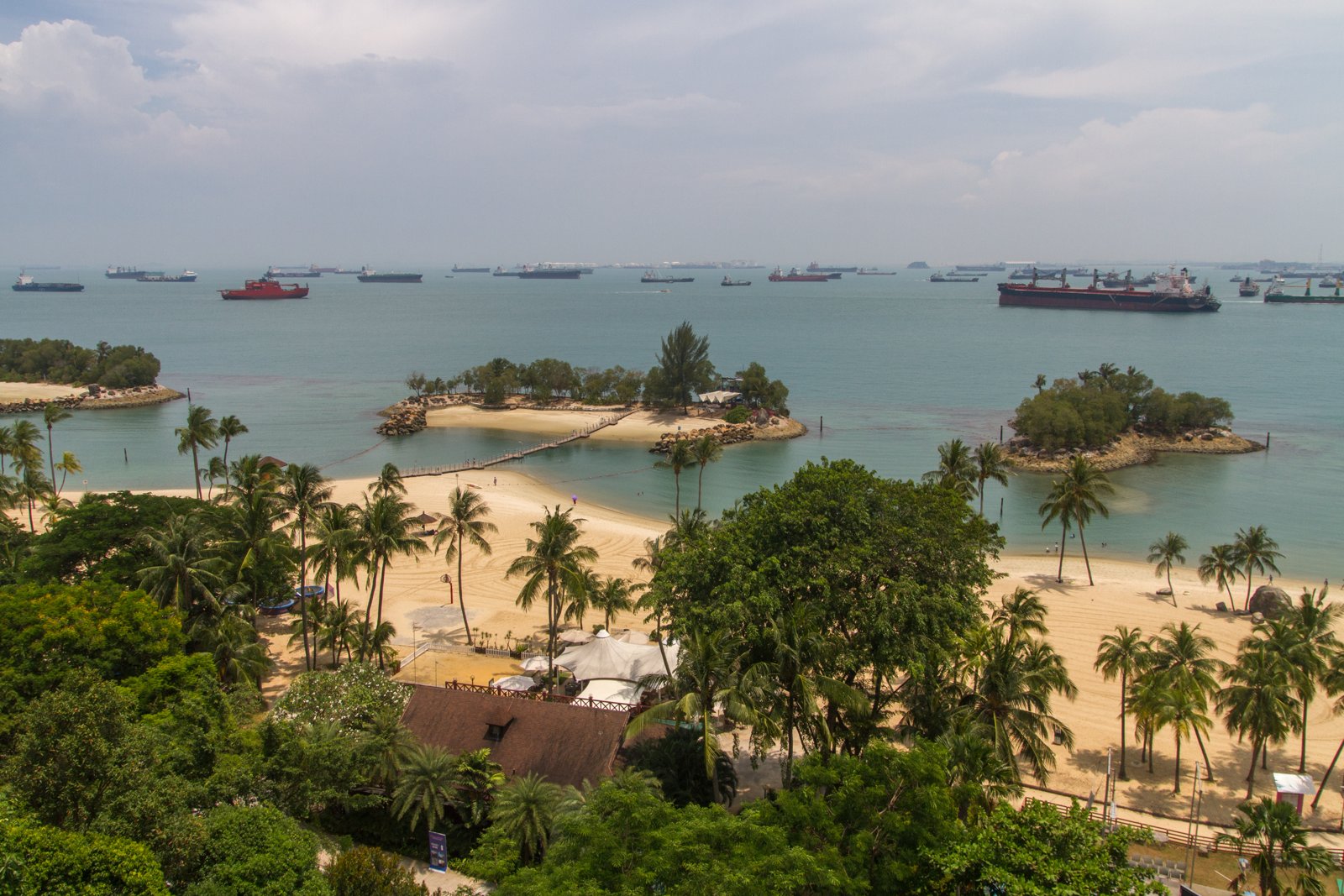 View of Sentosa Island from the Singapore Cable Car