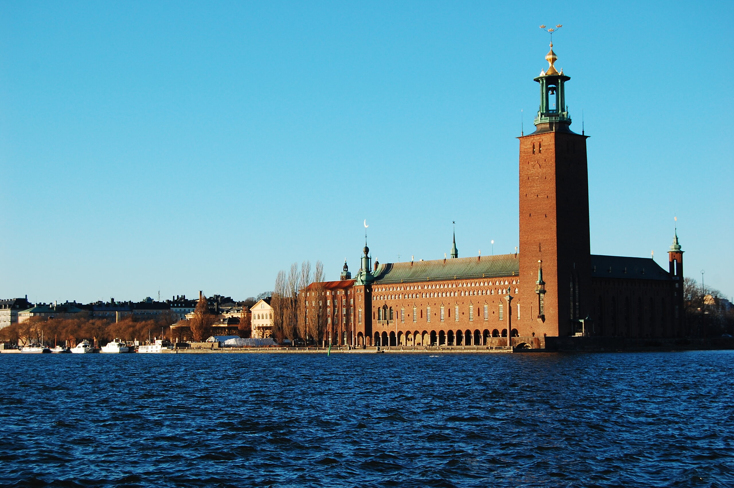 Stockholm City Hall on the waterfront in Kungsholmen, Stockholm