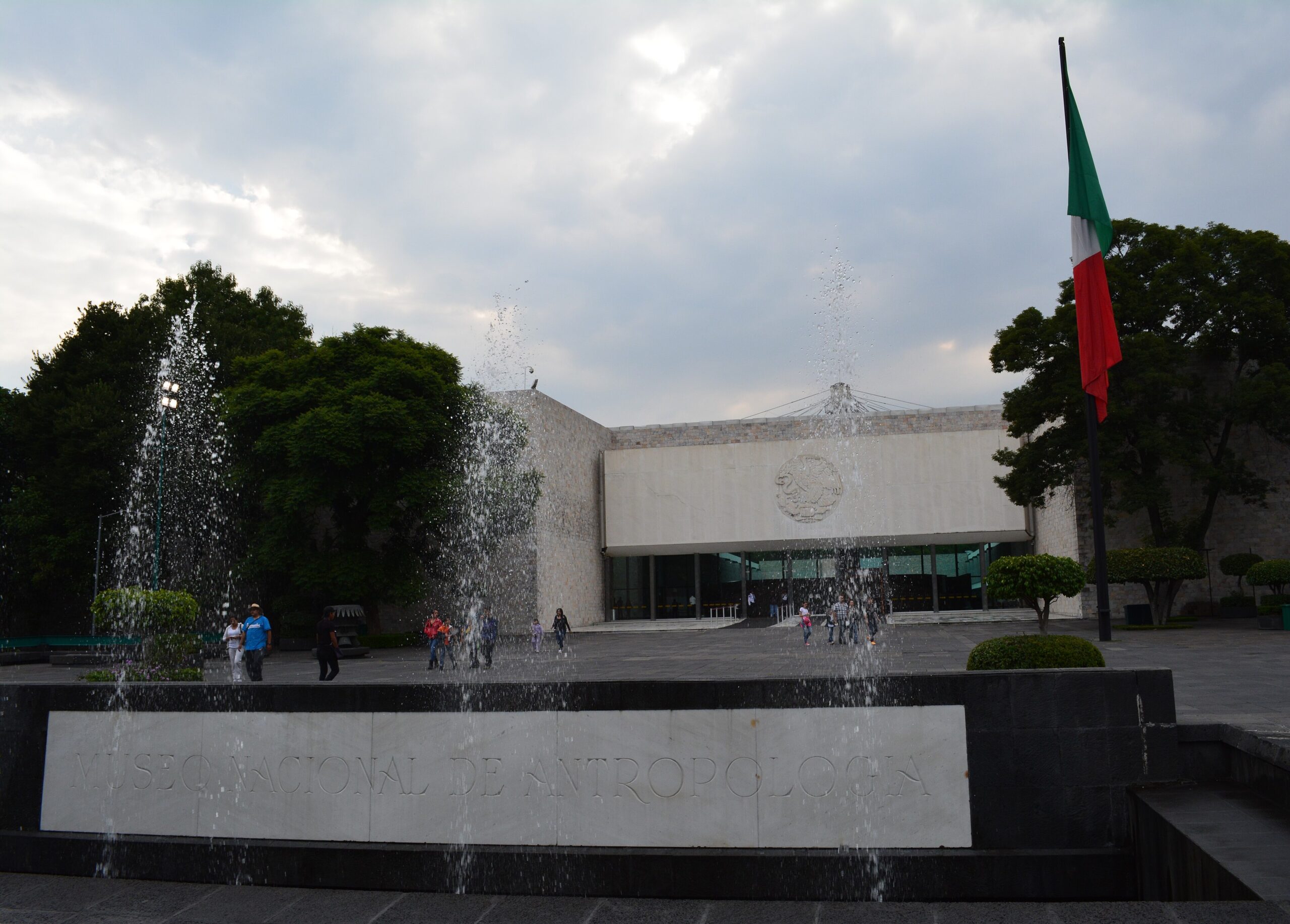 Front of the Museo Nacional de Antropología building in Chapultepec, Mexico City