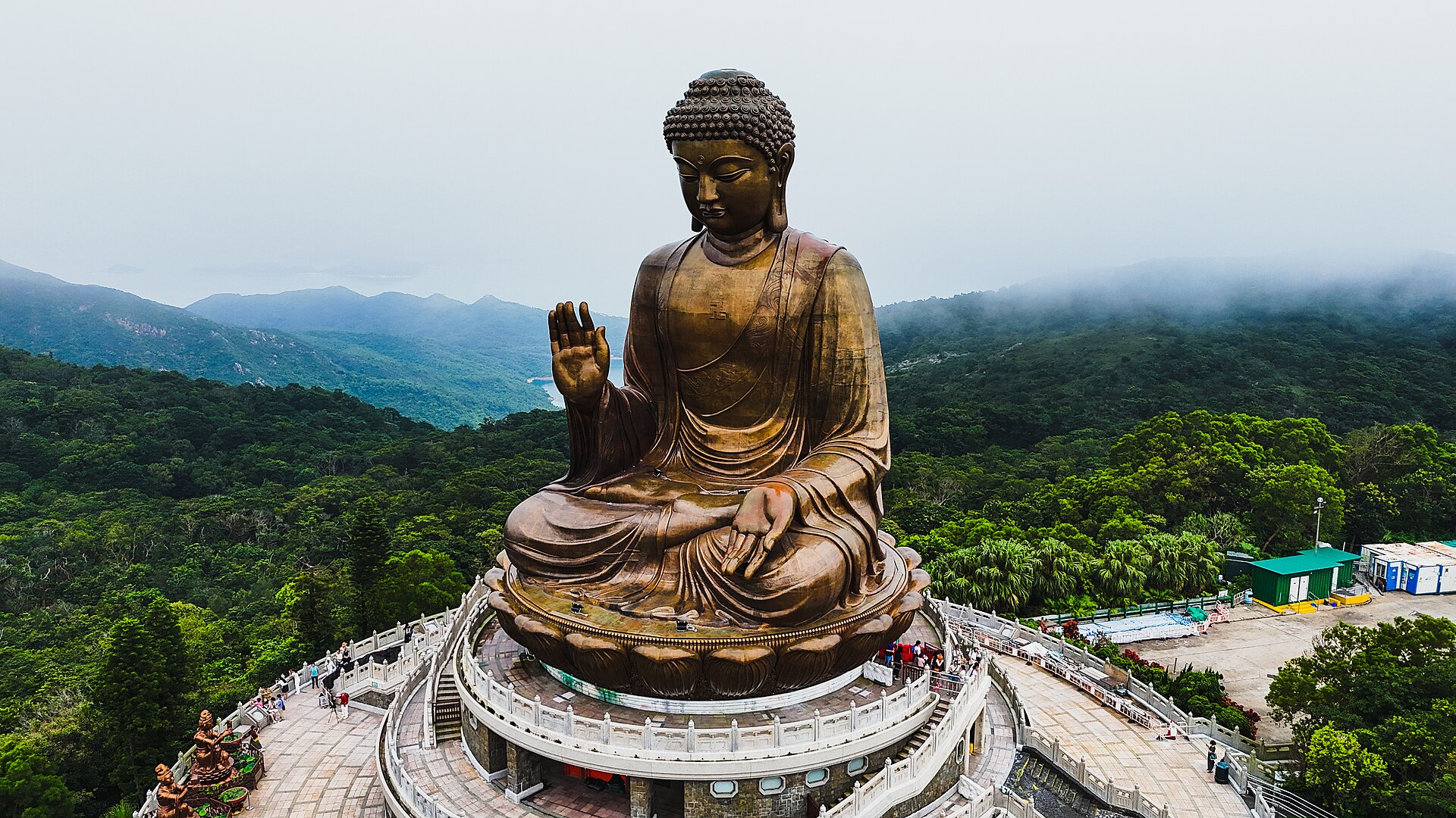 Tian Tan Big Buddha Hong Kong giant bronze statue on Lantau Island