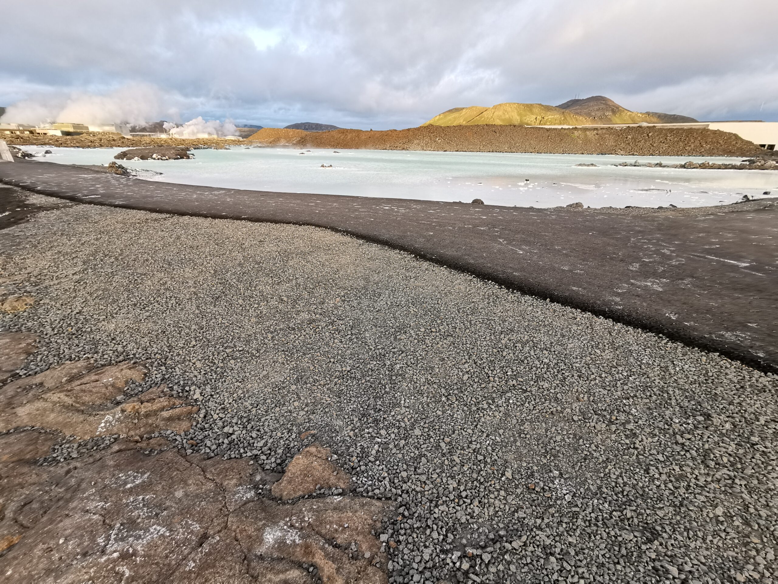Soaking in the Blue Lagoon geothermal pool in Iceland