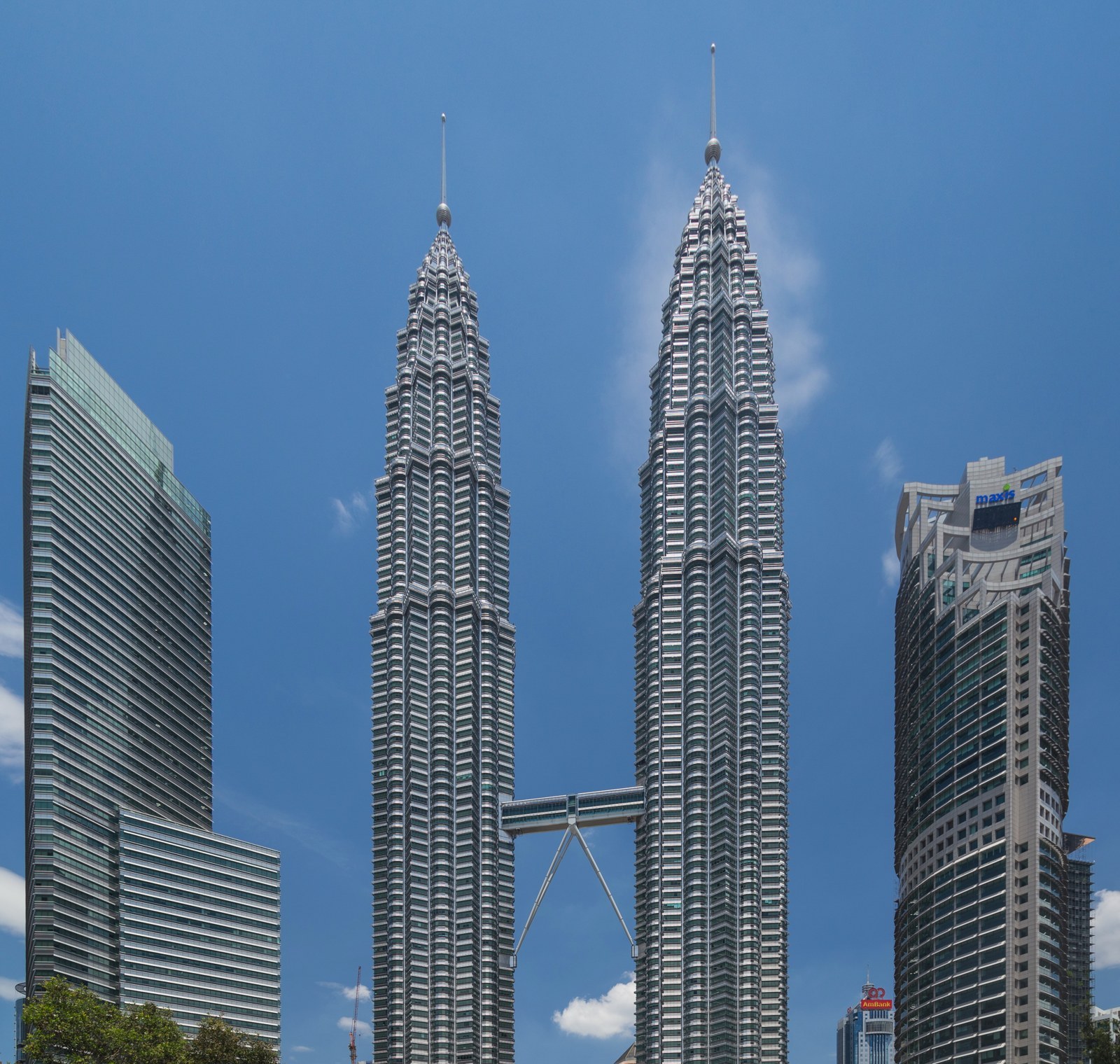 Petronas Towers Kuala Lumpur view of the twin towers