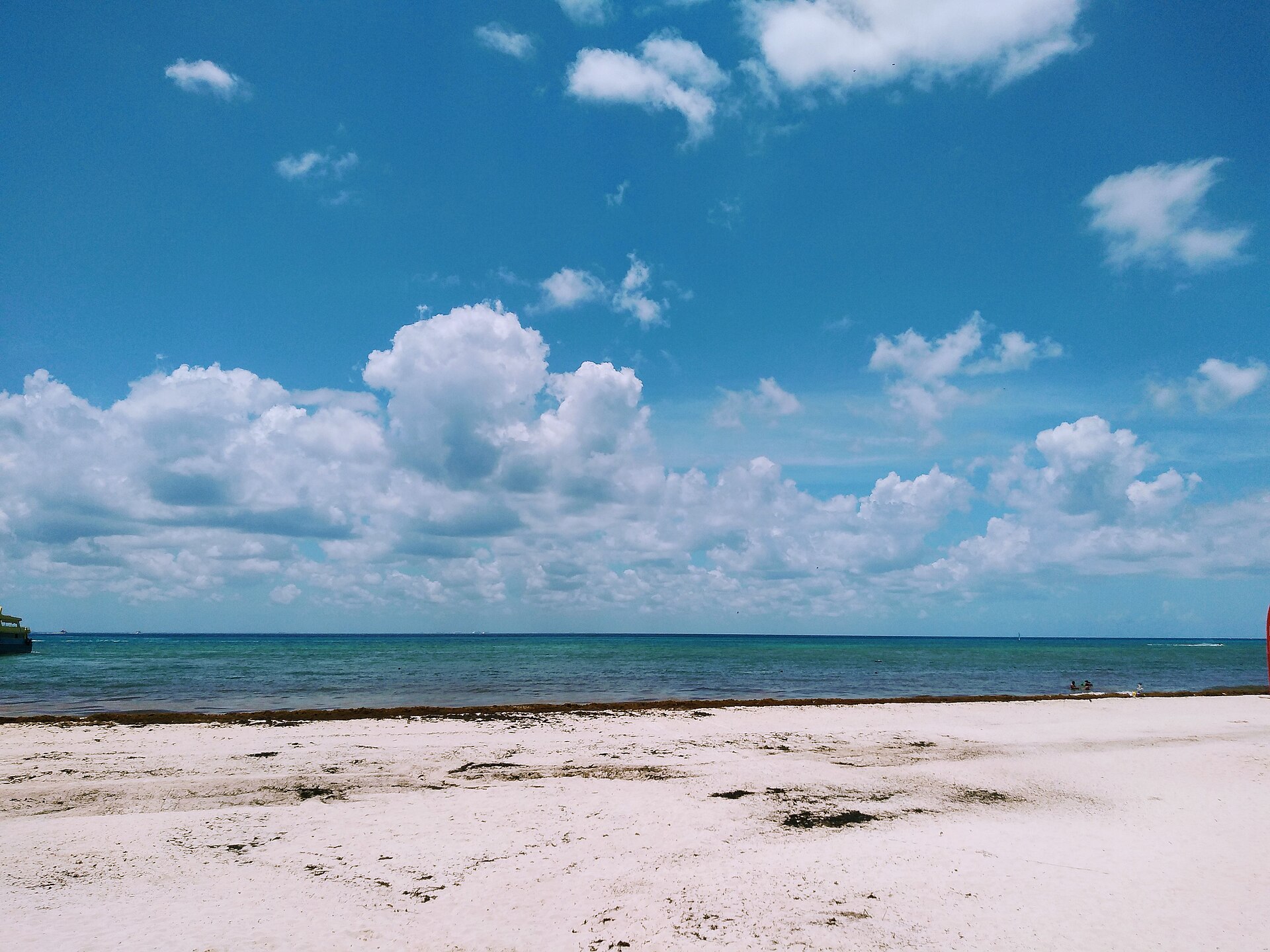 The wide, quiet beach at Playacar, south of central Playa del Carmen