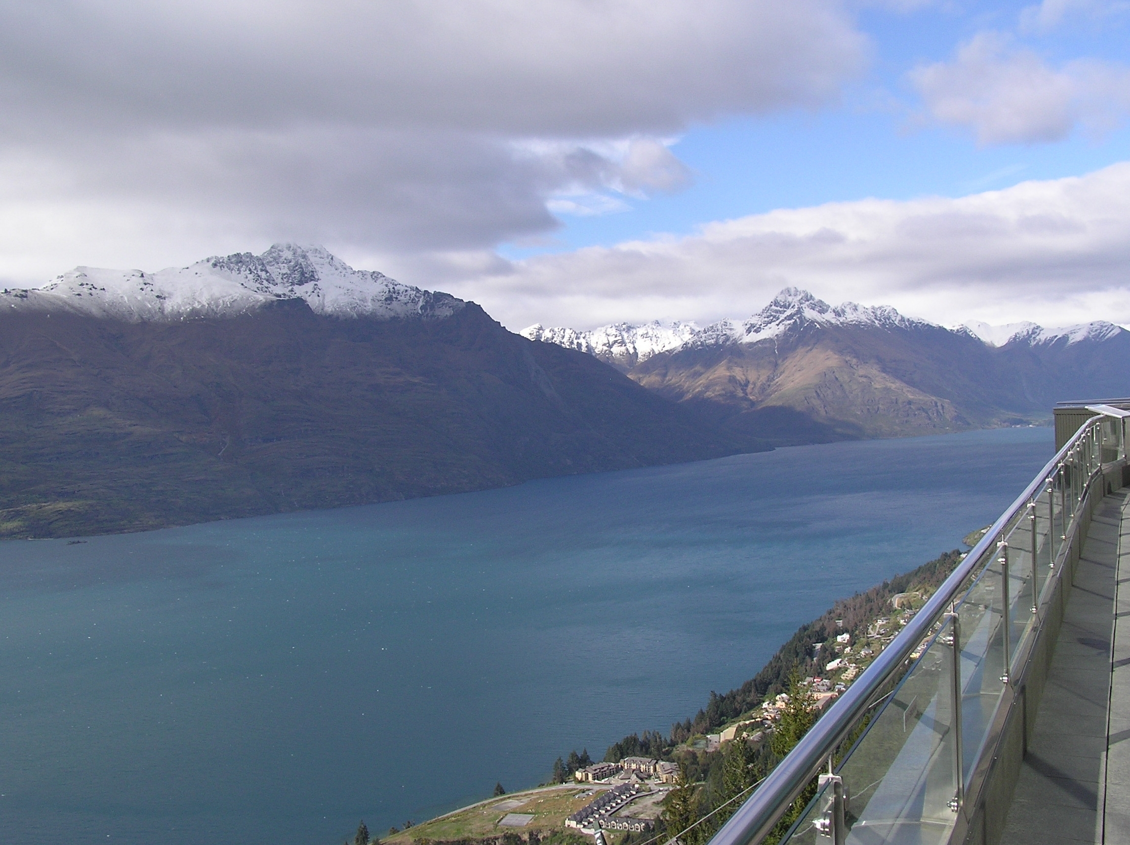 Lake Wakatipu and Remarkables viewed from Skyline Gondola observation deck