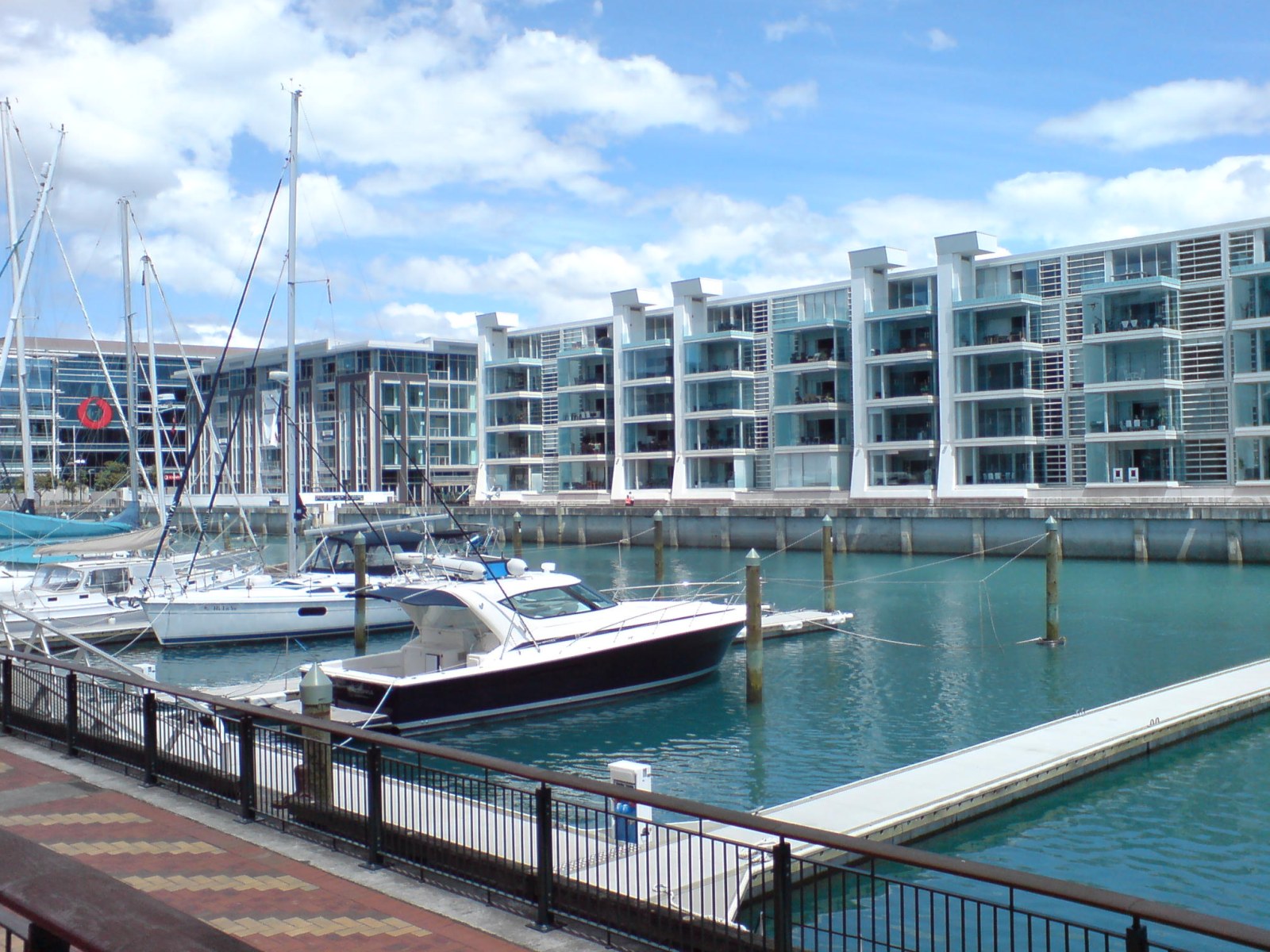 Yachts moored in Auckland's Viaduct Harbour