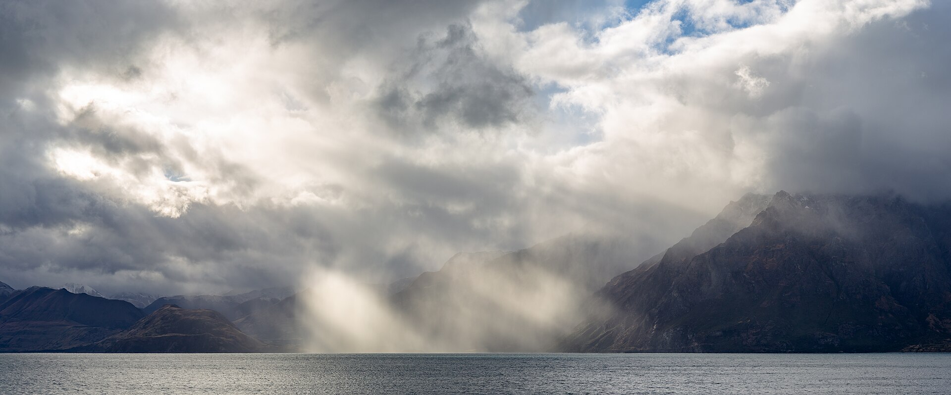 Sunrise over Lake Hawea near Wanaka New Zealand
