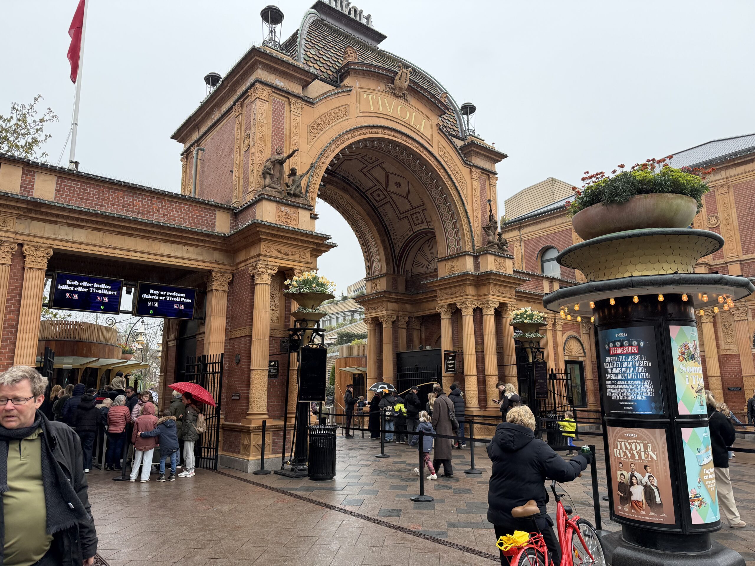 Tivoli Gardens amusement park in Copenhagen's Vesterbro district