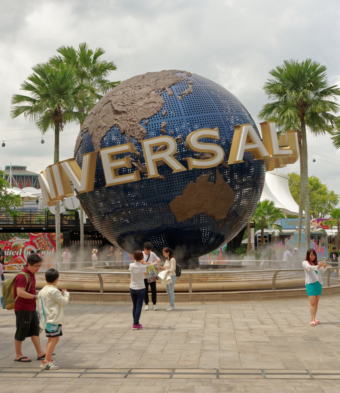 Universal Studios globe at Universal Studios Singapore on Sentosa