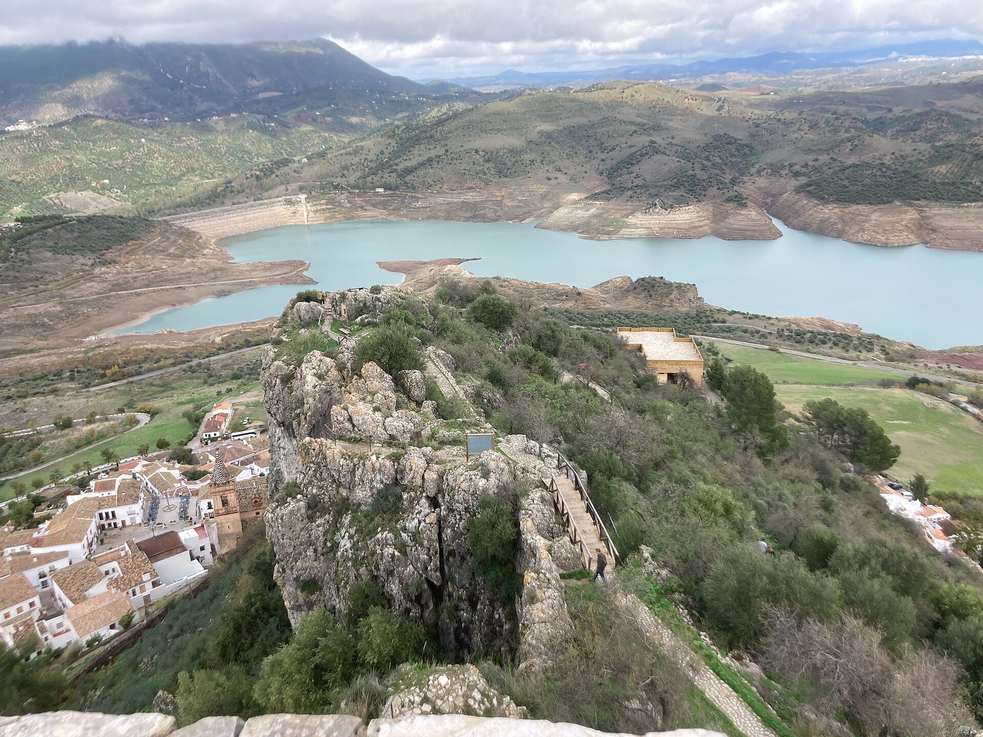 The castle of Zahara de la Sierra, a white village